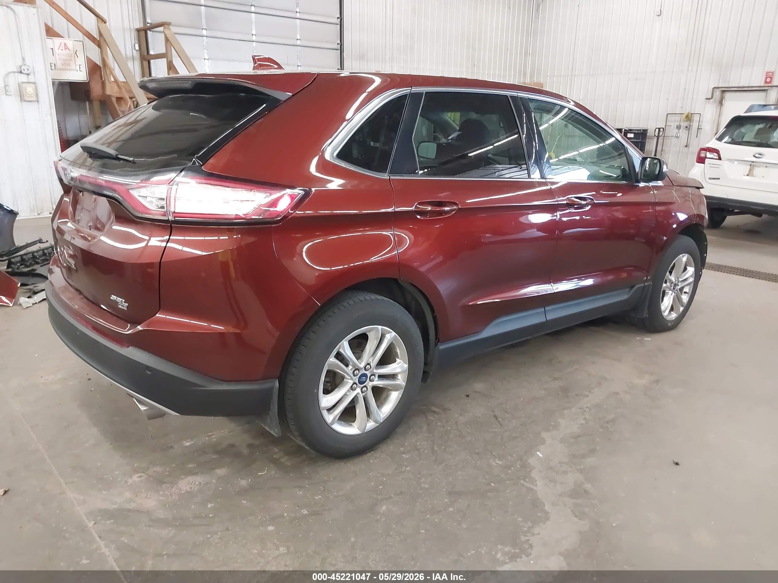 2015 Ford Edge Sel Red vin: 2FMTK4J87FBB16026