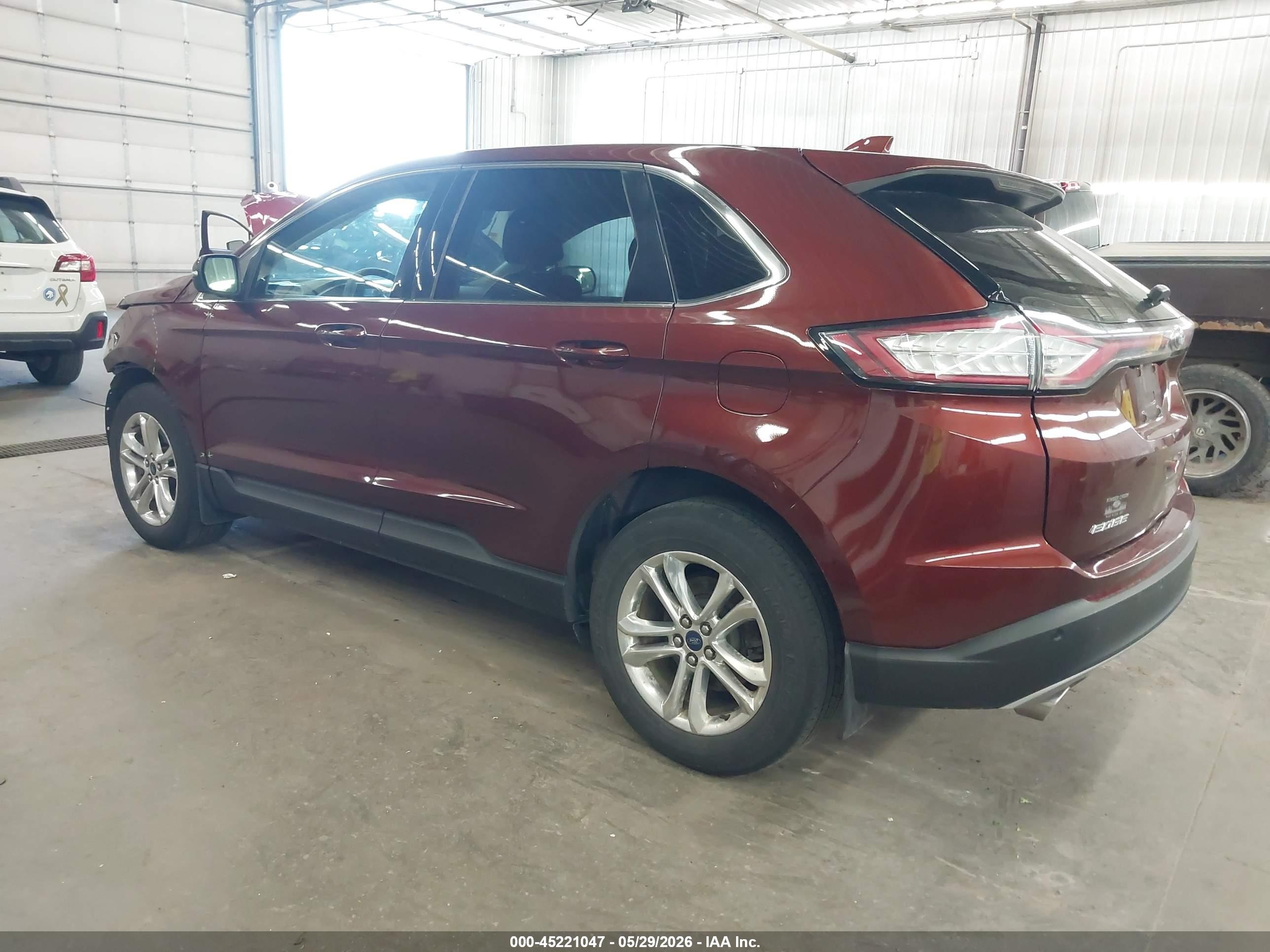 2015 Ford Edge Sel Red vin: 2FMTK4J87FBB16026