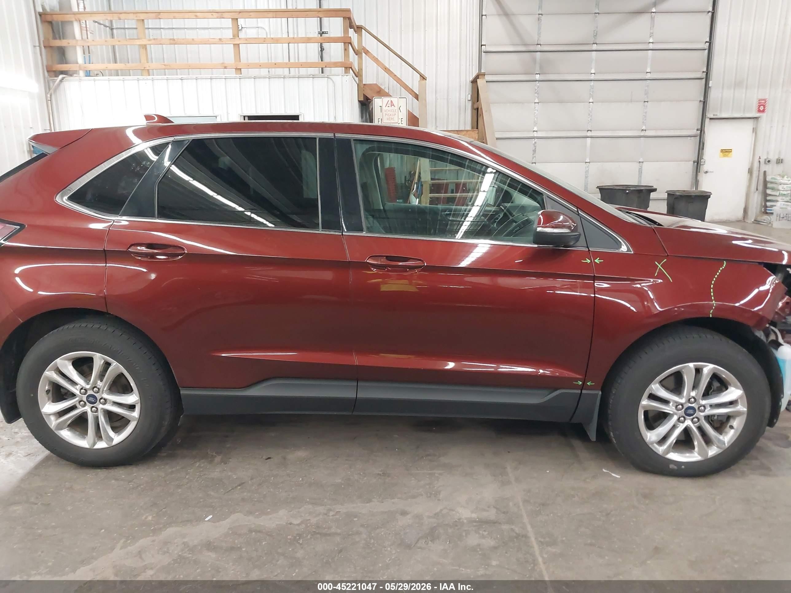 2015 Ford Edge Sel Red vin: 2FMTK4J87FBB16026