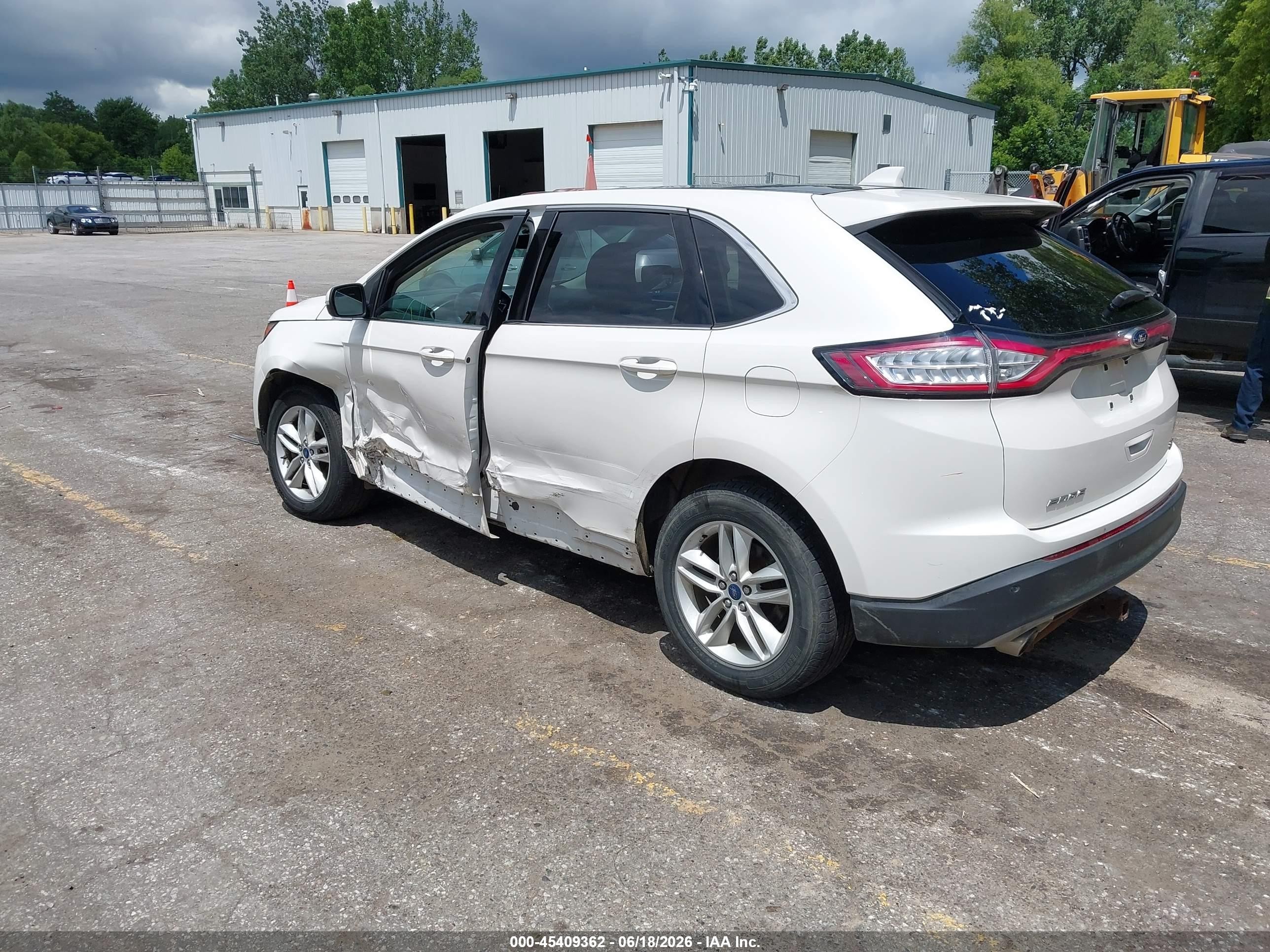 2015 Ford Edge Sel White vin: 2FMTK4J87FBB35854