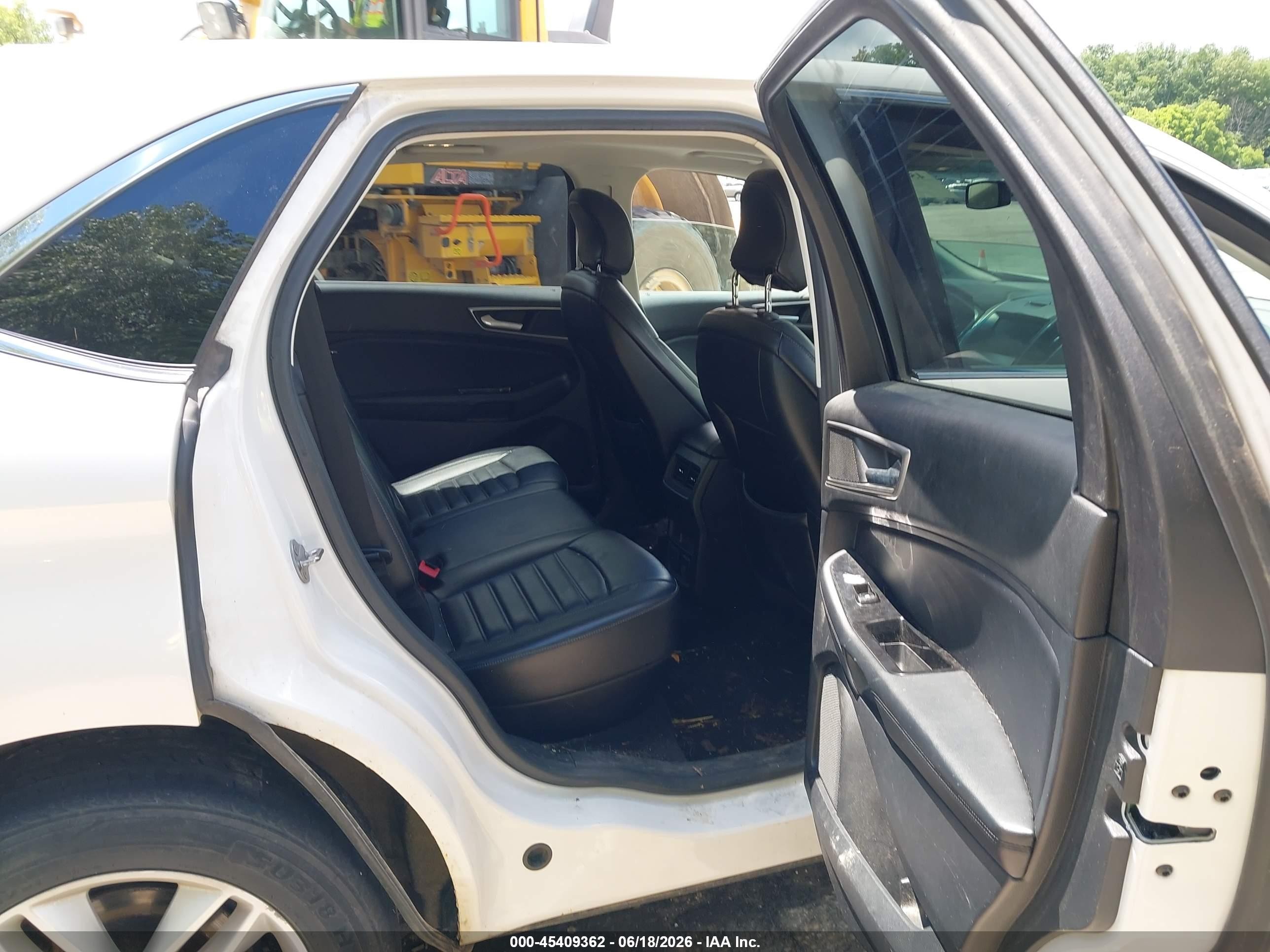 2015 Ford Edge Sel White vin: 2FMTK4J87FBB35854