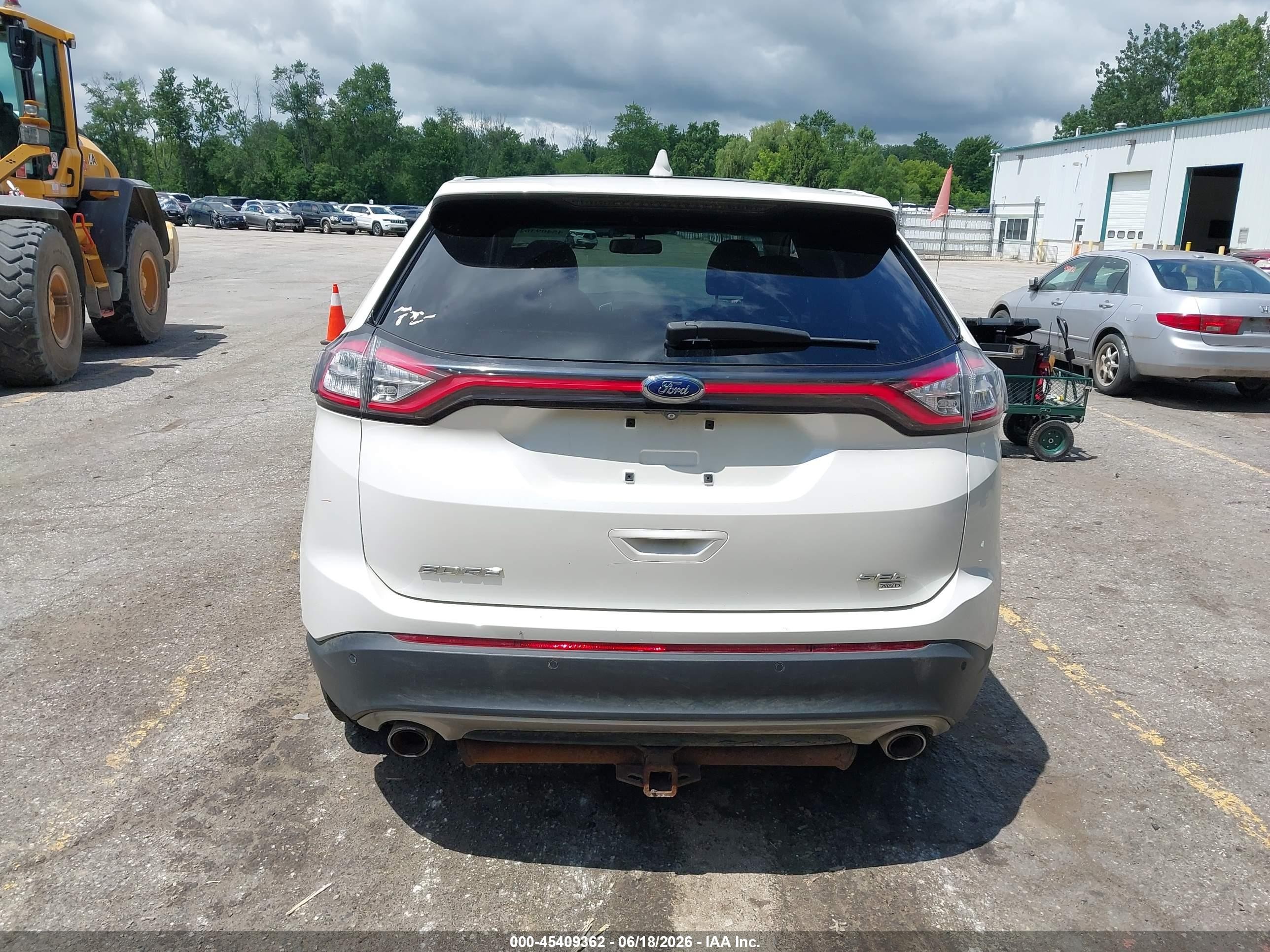 2015 Ford Edge Sel White vin: 2FMTK4J87FBB35854