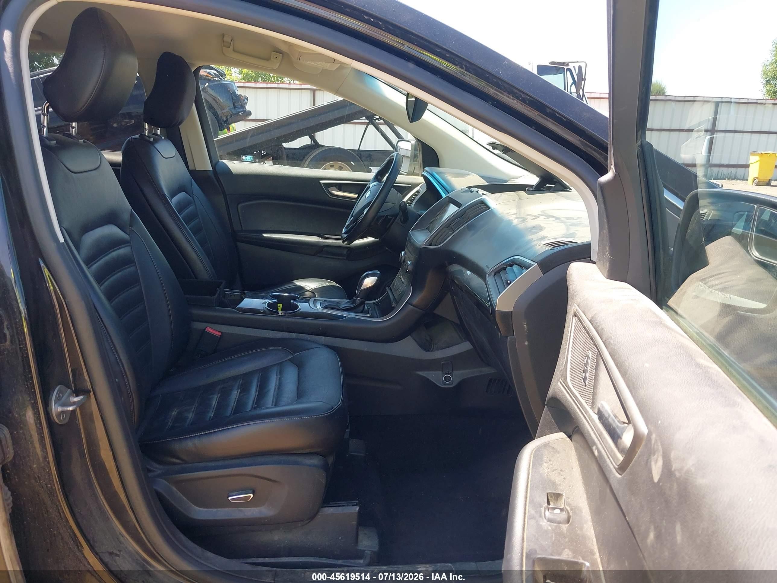 2015 Ford Edge Sel Черный vin: 2FMTK4J87FBB57028
