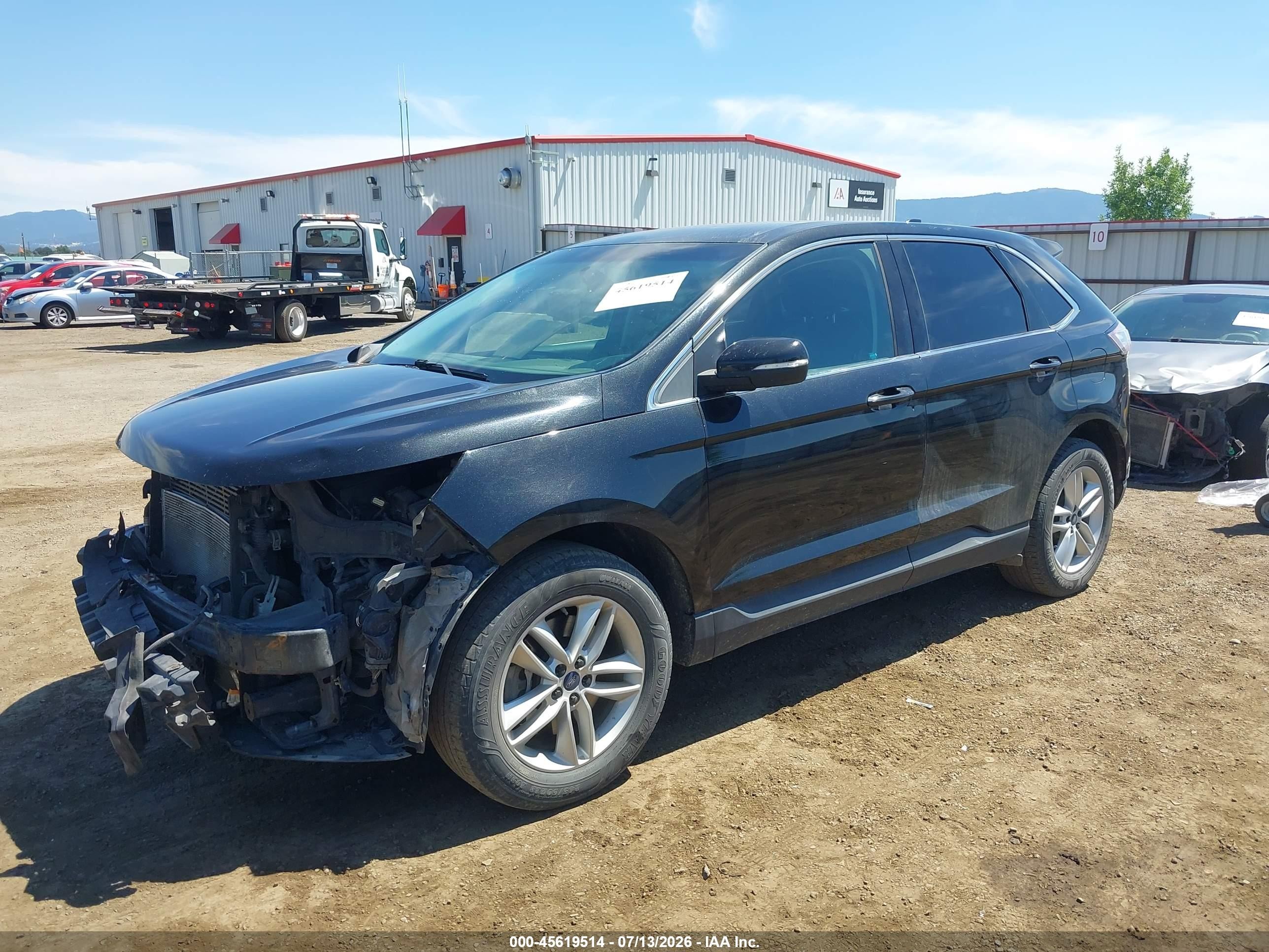2015 Ford Edge Sel Черный vin: 2FMTK4J87FBB57028