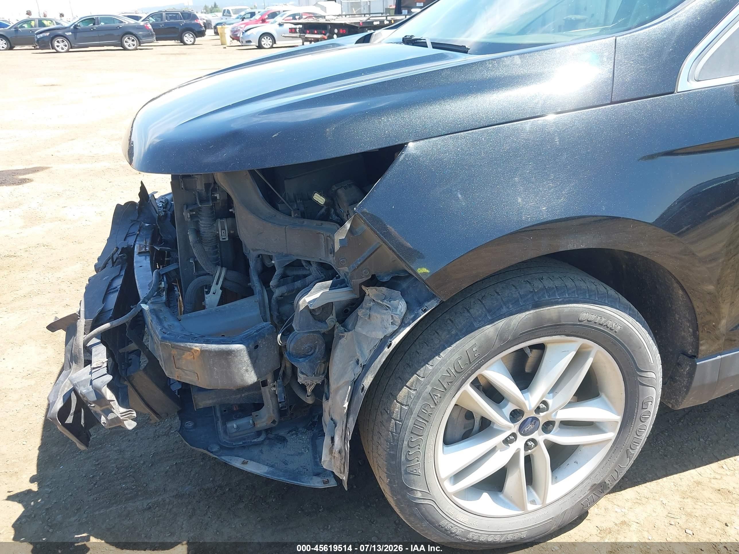 2015 Ford Edge Sel Черный vin: 2FMTK4J87FBB57028