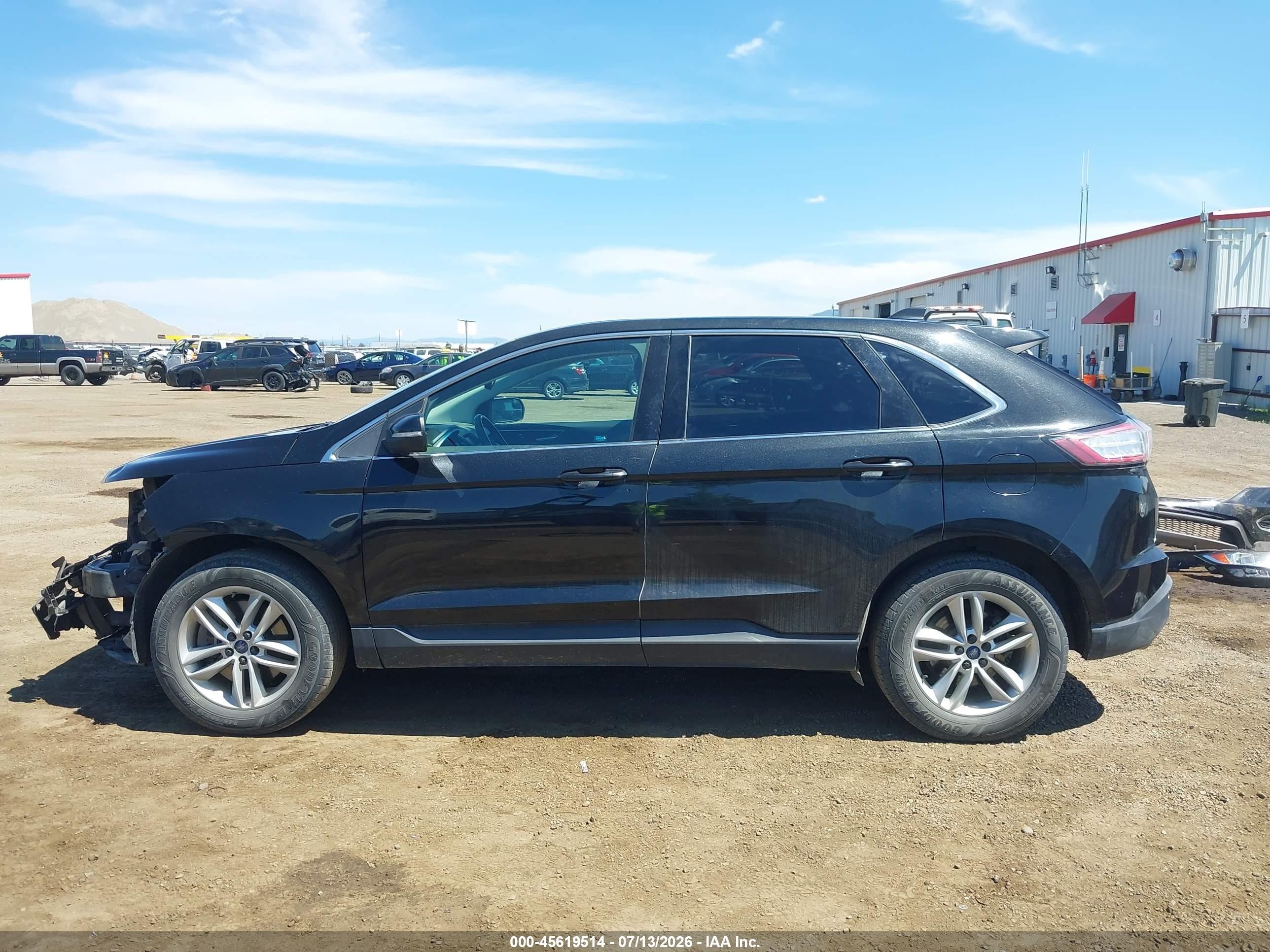 2015 Ford Edge Sel Черный vin: 2FMTK4J87FBB57028