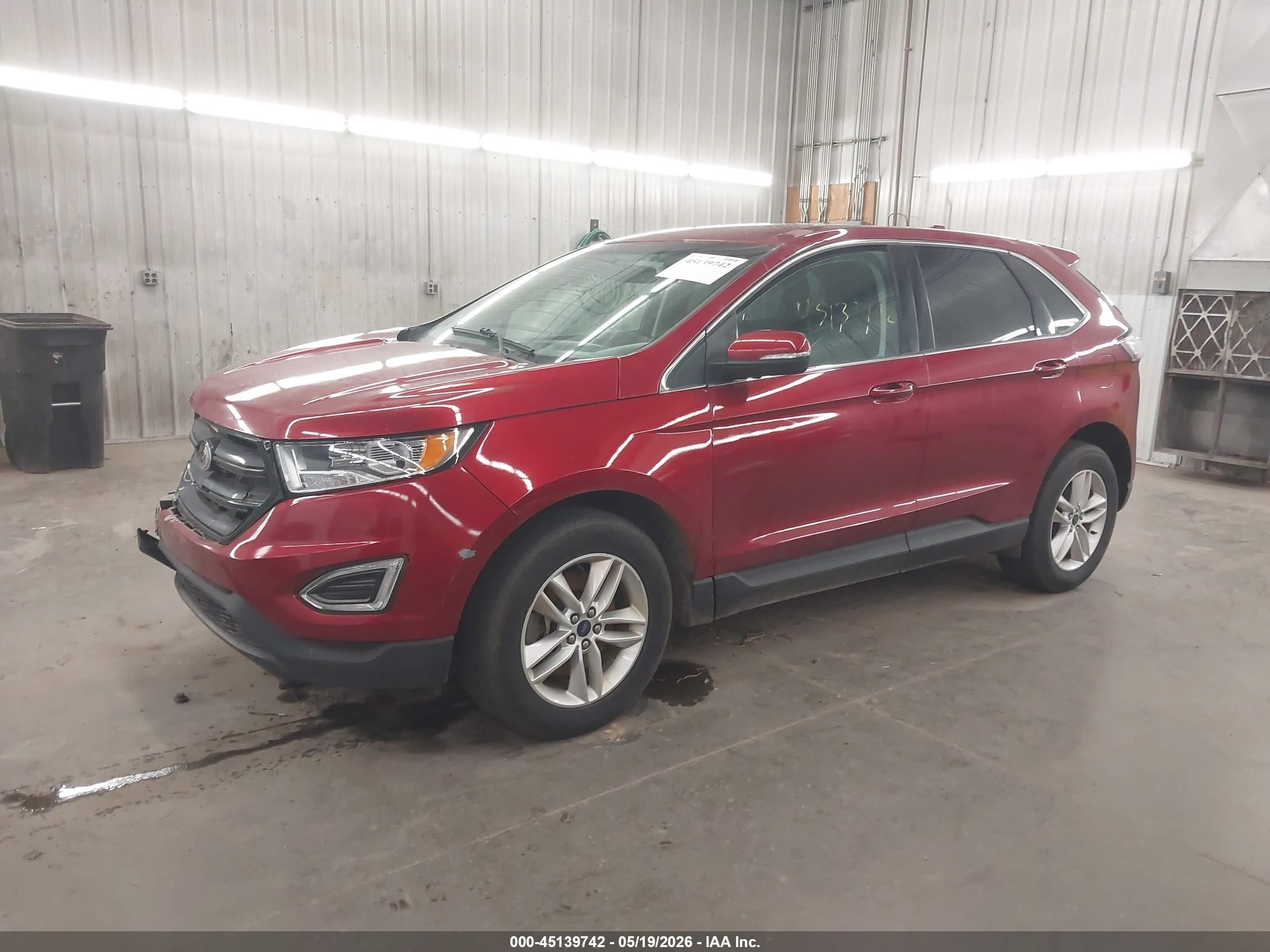 2015 Ford Edge Sel Темно-бордовый vin: 2FMTK4J87FBB95438