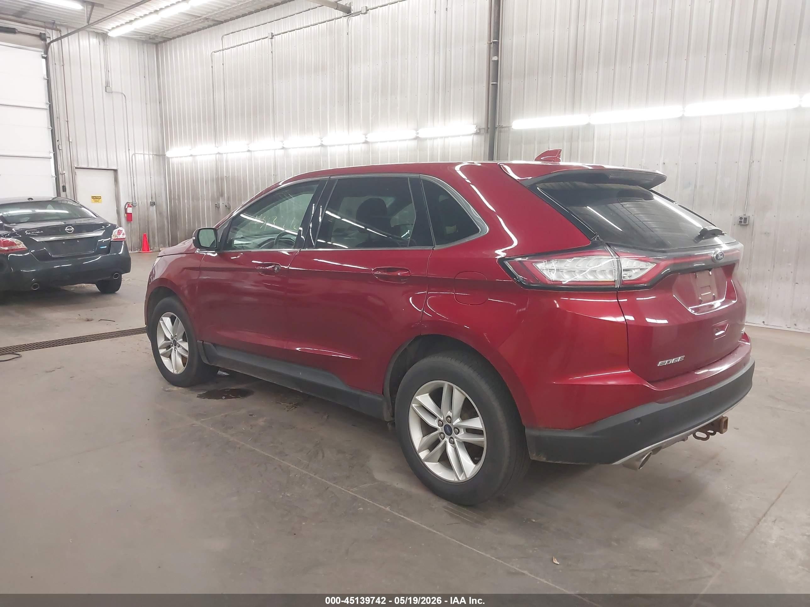 2015 Ford Edge Sel Темно-бордовый vin: 2FMTK4J87FBB95438