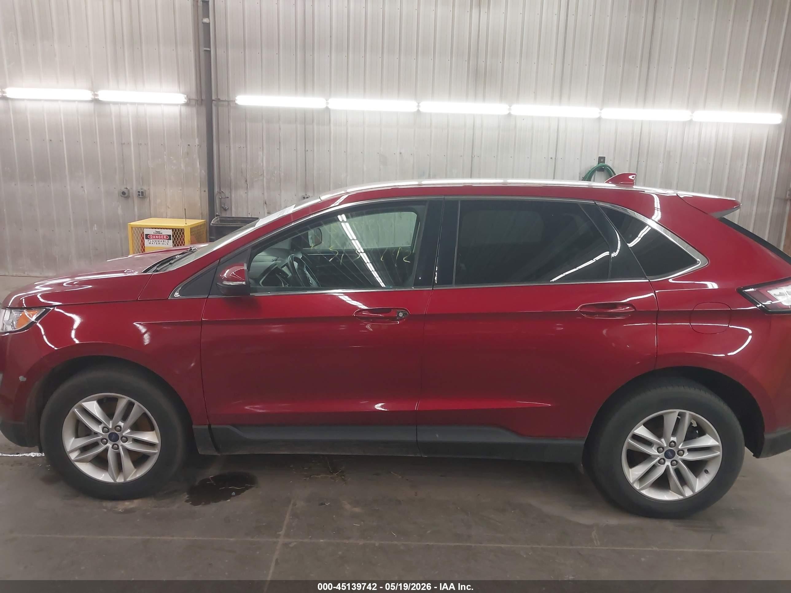2015 Ford Edge Sel Темно-бордовый vin: 2FMTK4J87FBB95438