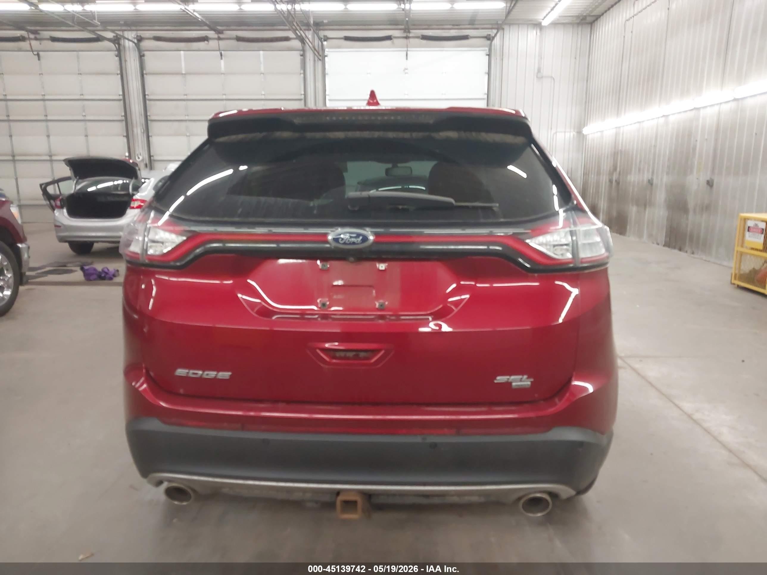 2015 Ford Edge Sel Темно-бордовый vin: 2FMTK4J87FBB95438