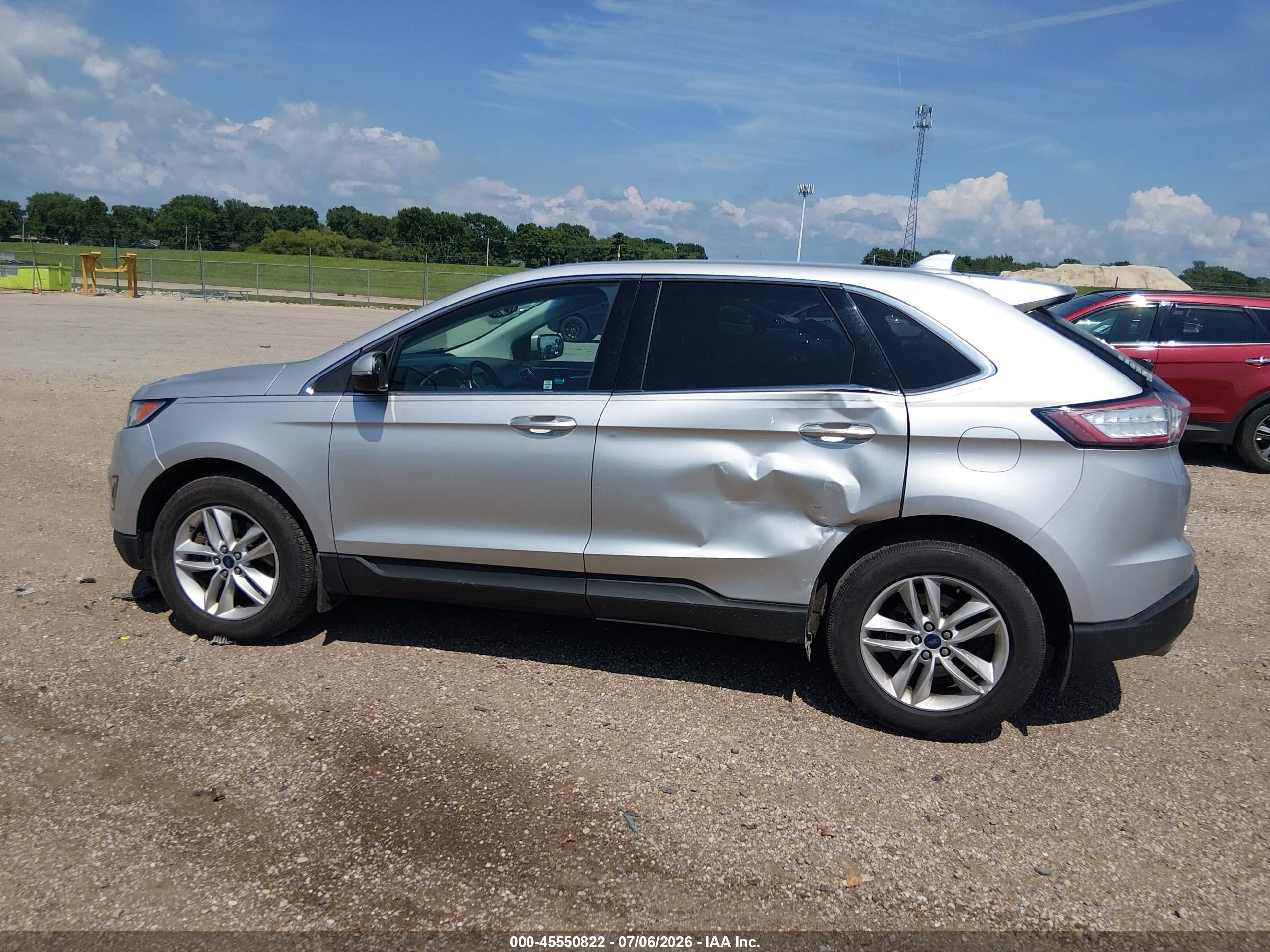 2015 Ford Edge Sel Silver vin: 2FMTK4J87FBB97531
