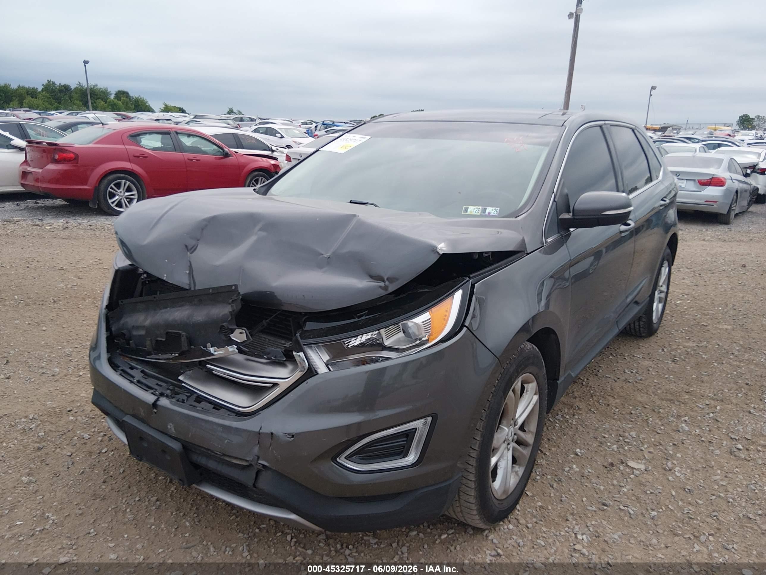 2015 Ford Edge Sel Gray vin: 2FMTK4J87FBC08740