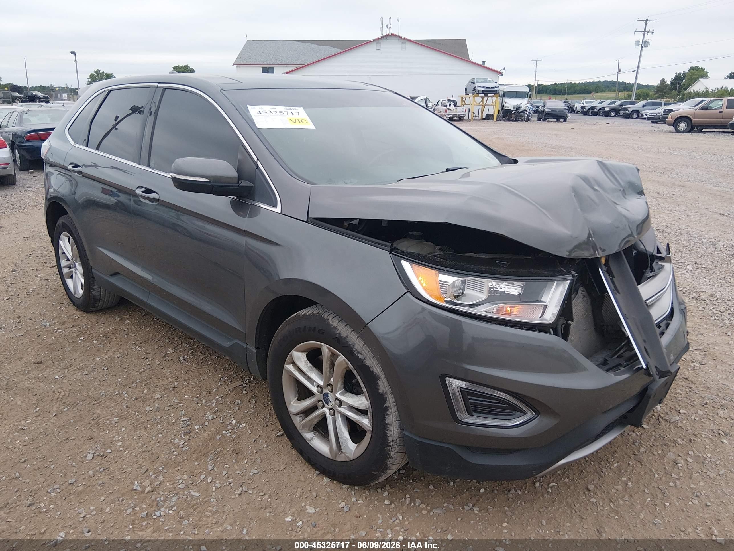 2015 Ford Edge Sel Gray vin: 2FMTK4J87FBC08740