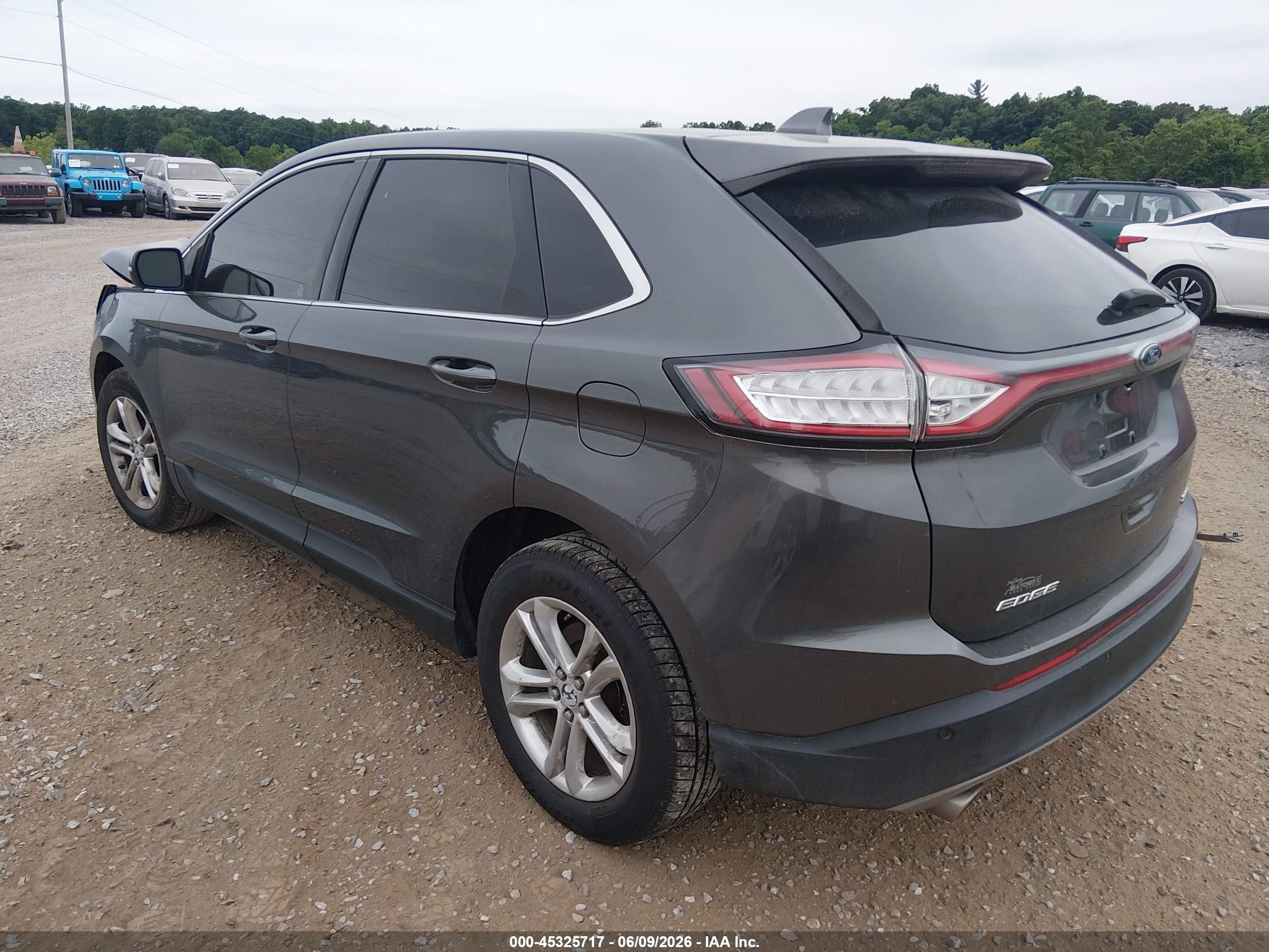 2015 Ford Edge Sel Gray vin: 2FMTK4J87FBC08740