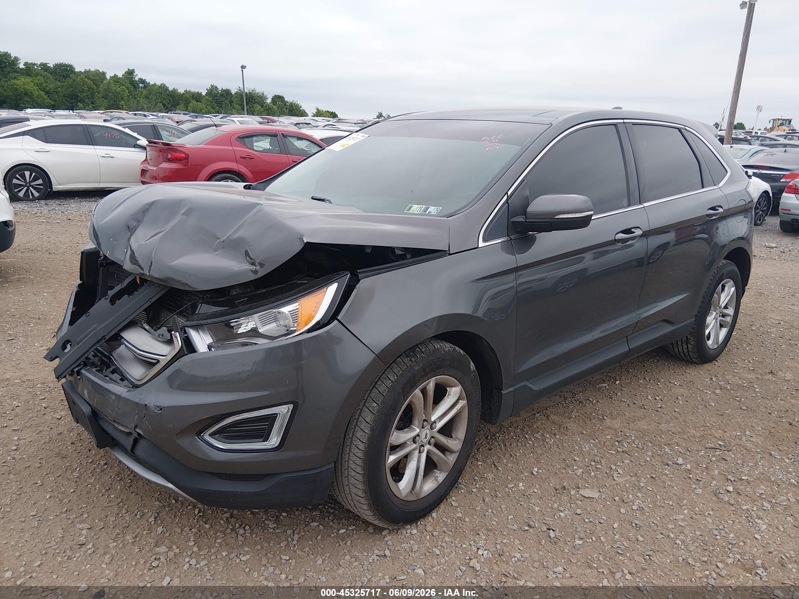 2015 Ford Edge Sel Gray vin: 2FMTK4J87FBC08740