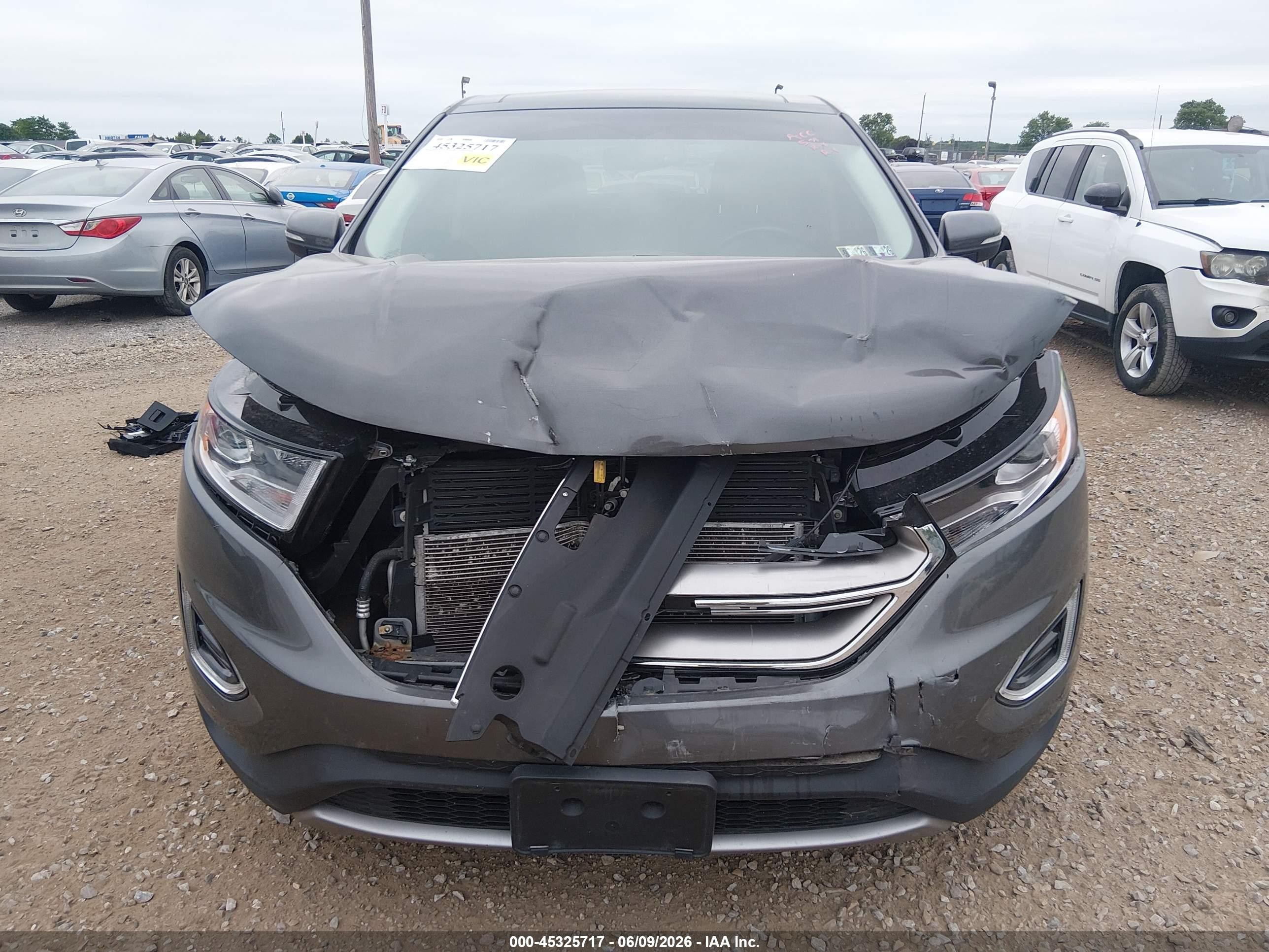 2015 Ford Edge Sel Gray vin: 2FMTK4J87FBC08740