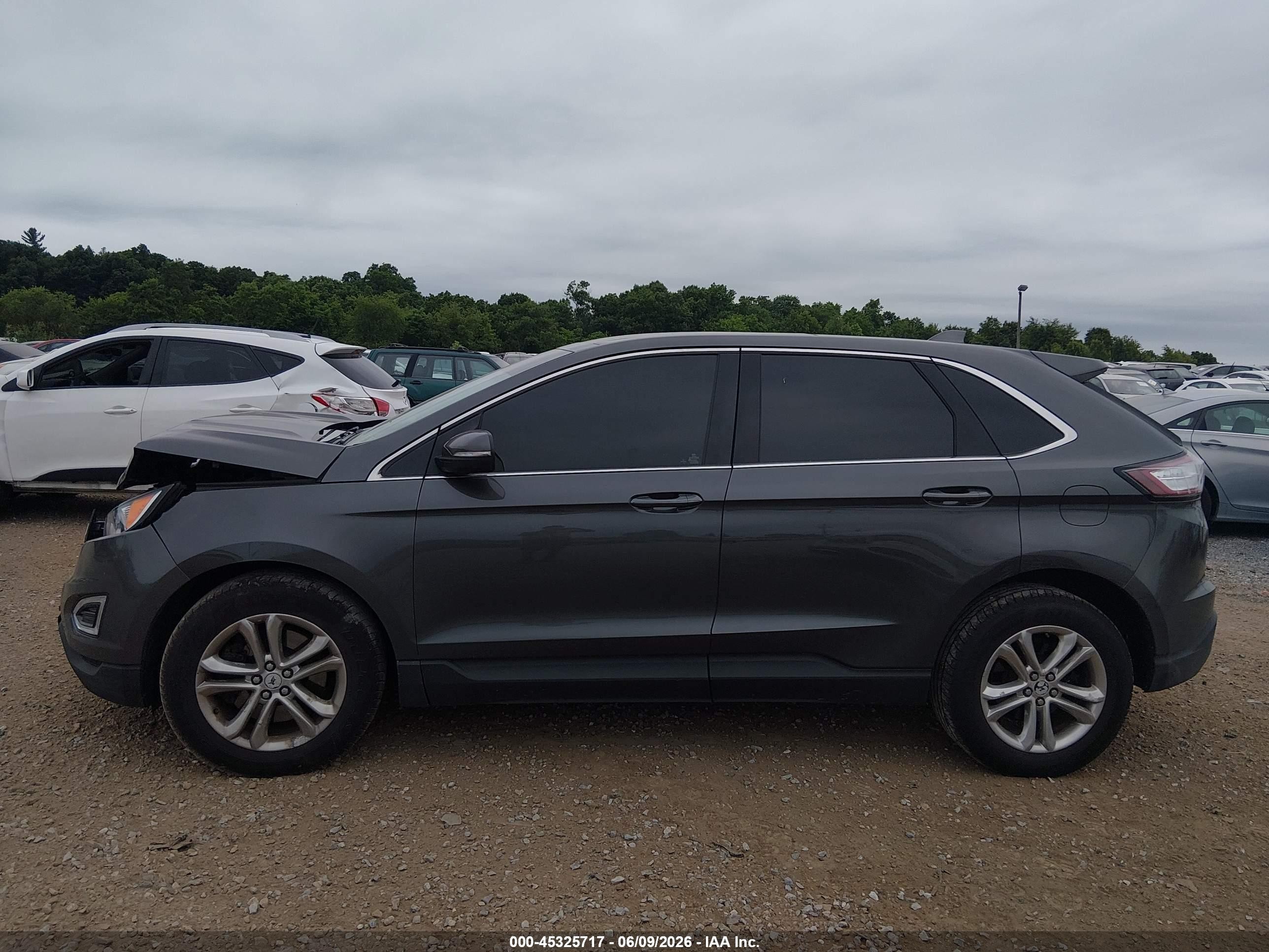 2015 Ford Edge Sel Gray vin: 2FMTK4J87FBC08740