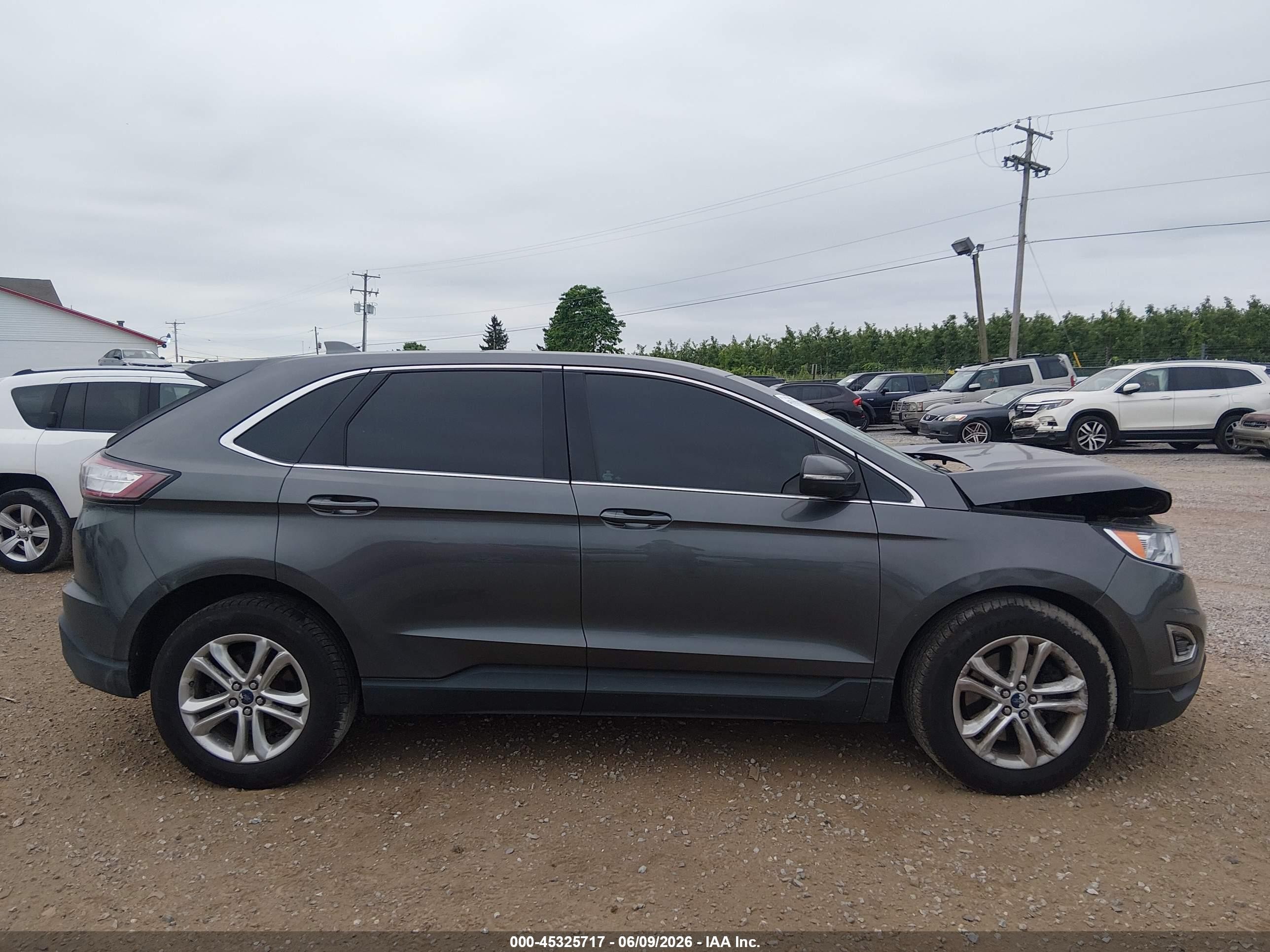 2015 Ford Edge Sel Gray vin: 2FMTK4J87FBC08740