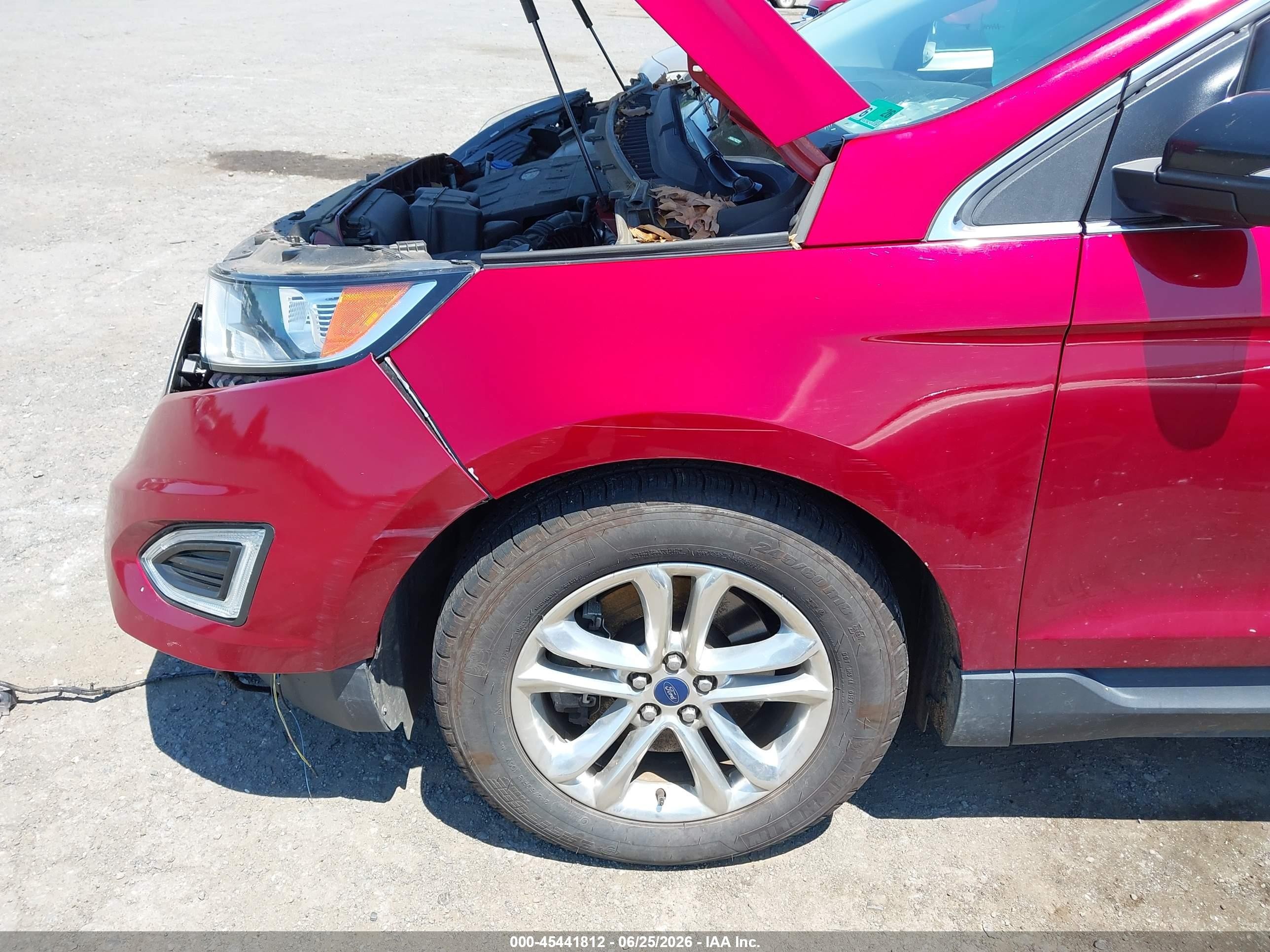 2015 Ford Edge Sel Red vin: 2FMTK4J87FBC32519
