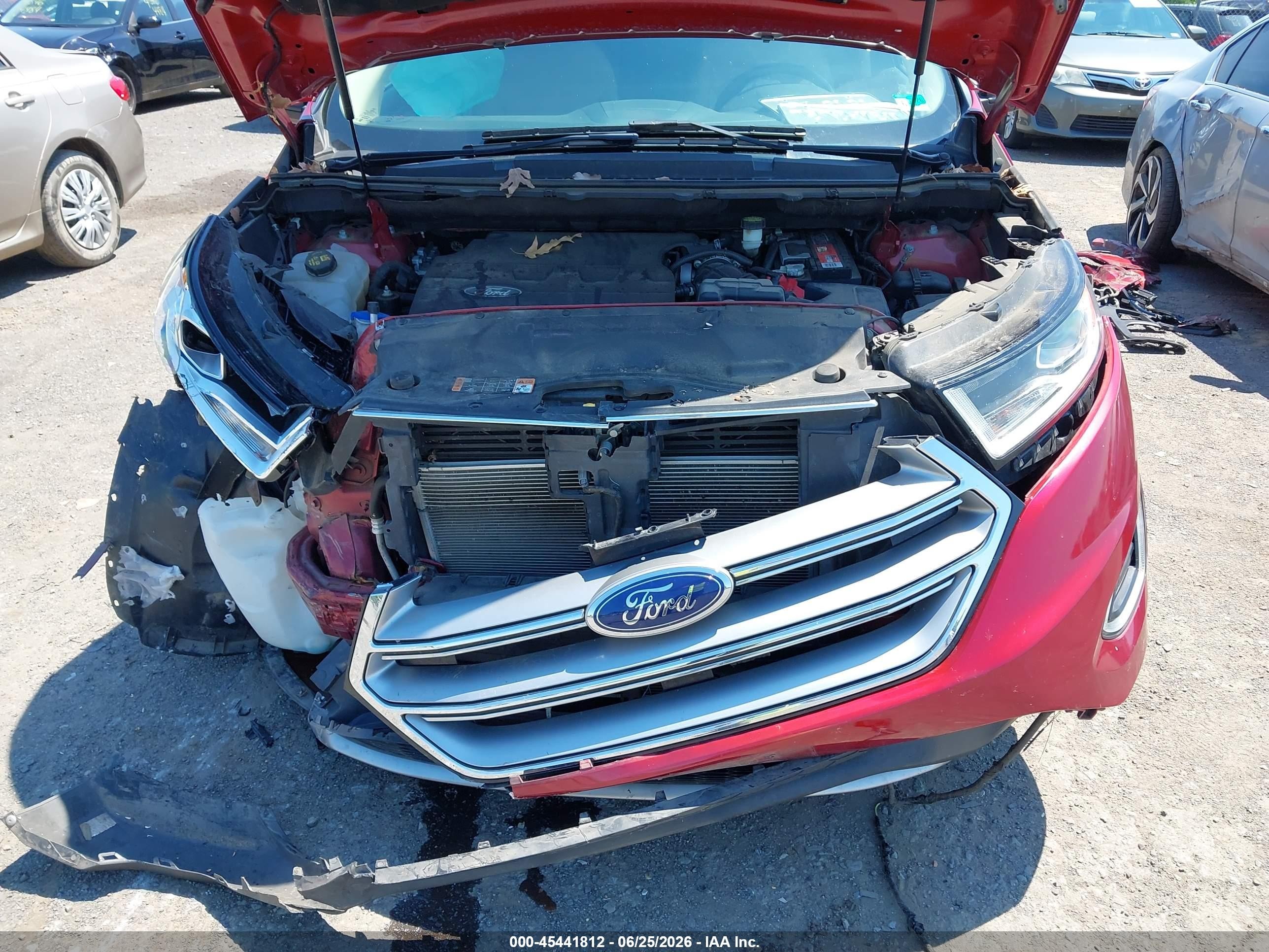 2015 Ford Edge Sel Red vin: 2FMTK4J87FBC32519