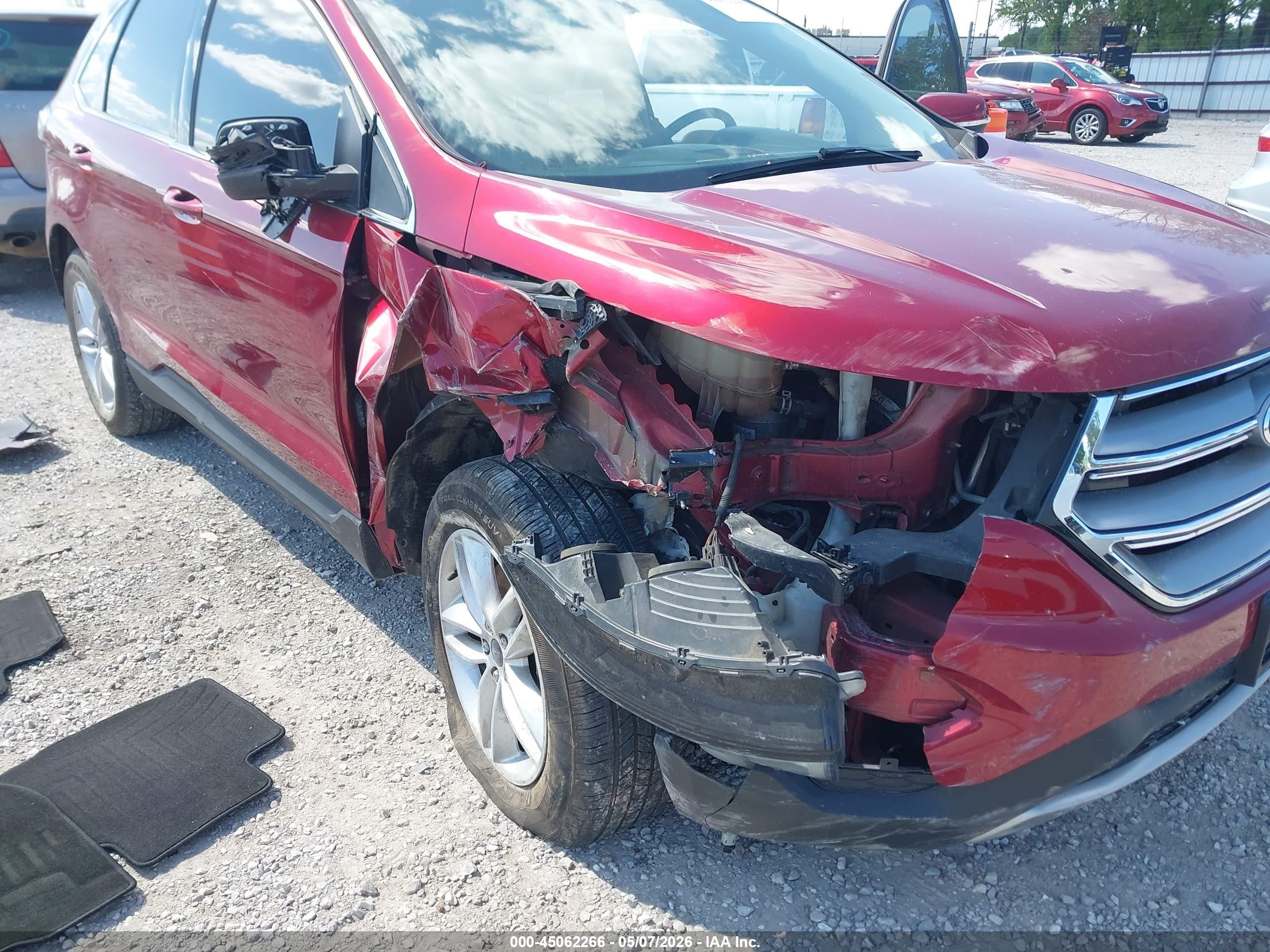 2015 Ford Edge Sel Red vin: 2FMTK4J88FBB27228