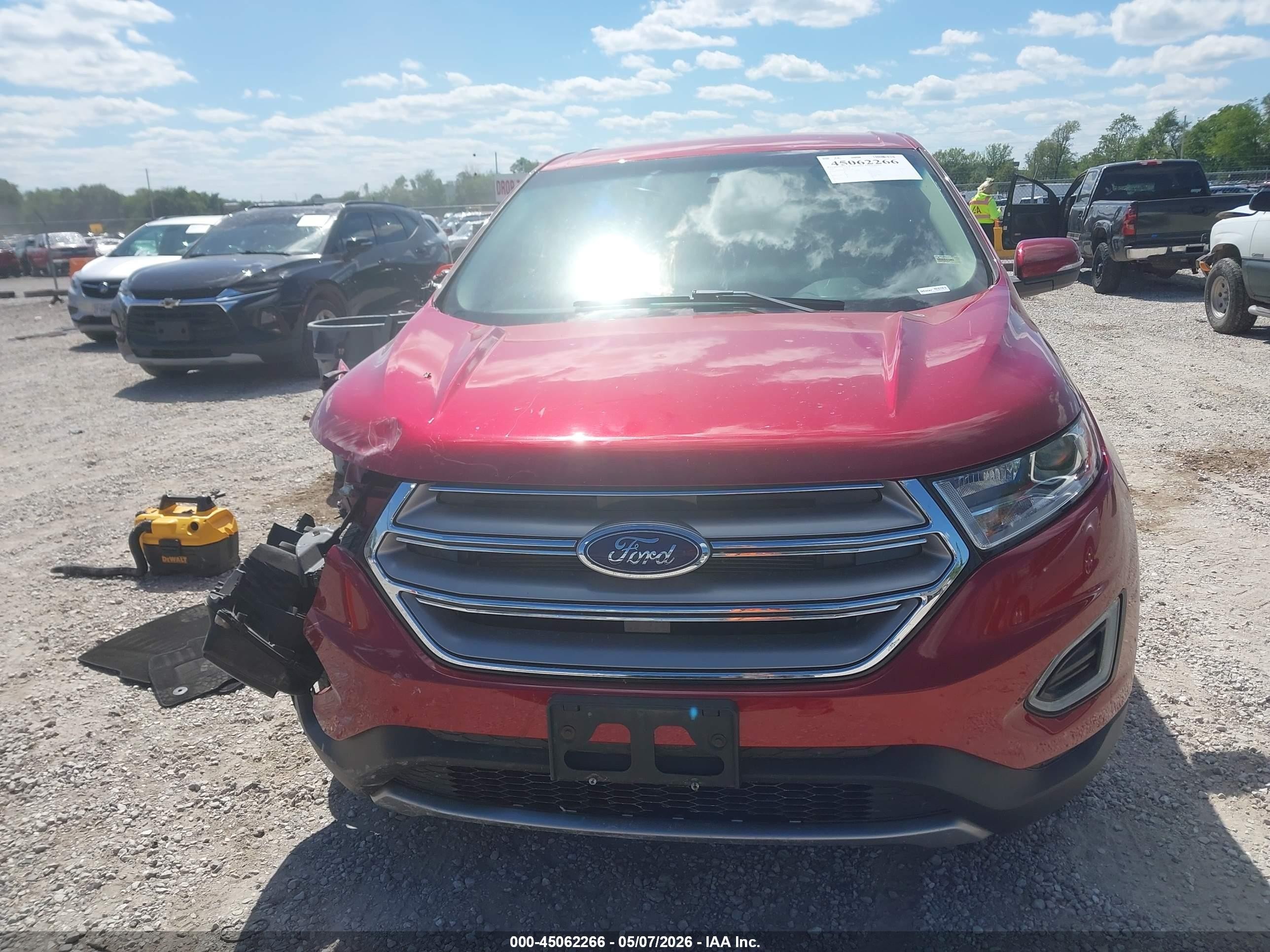 2015 Ford Edge Sel Red vin: 2FMTK4J88FBB27228