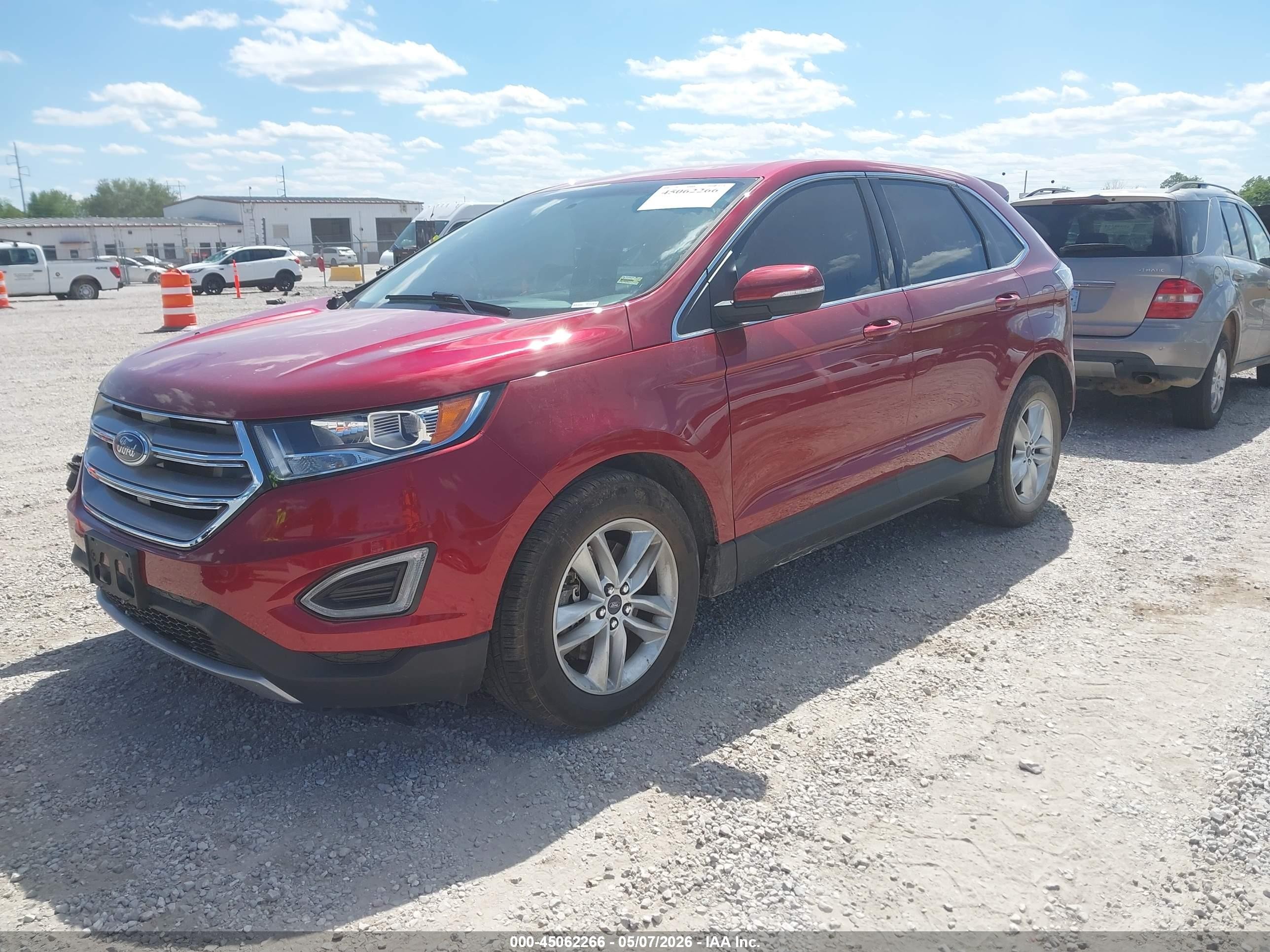 2015 Ford Edge Sel Red vin: 2FMTK4J88FBB27228