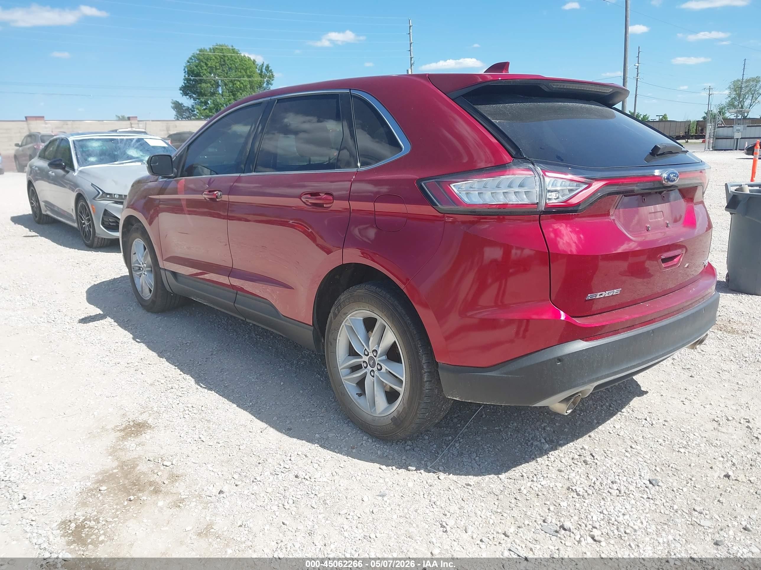 2015 Ford Edge Sel Red vin: 2FMTK4J88FBB27228
