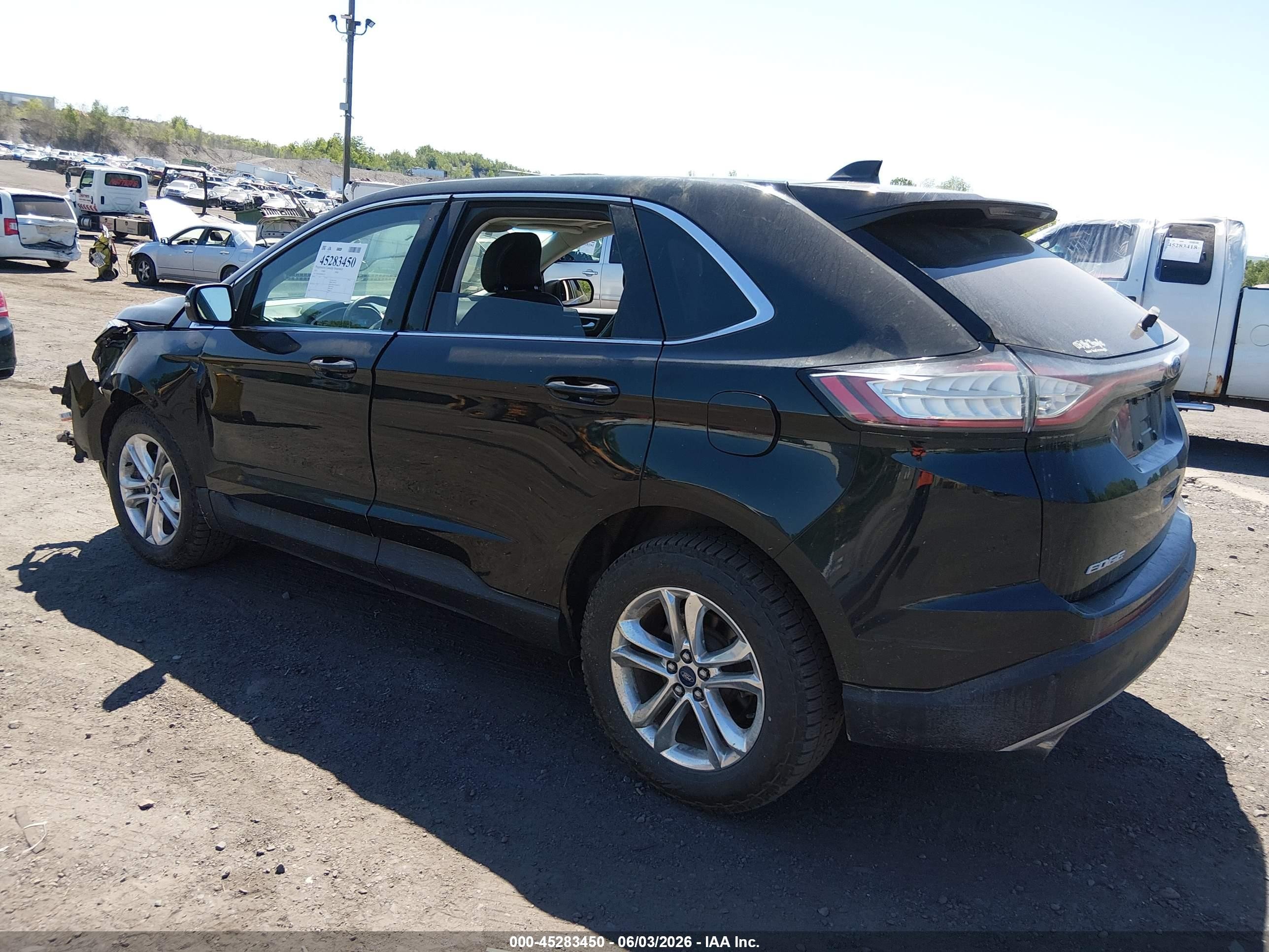 2015 Ford Edge Sel Черный vin: 2FMTK4J88FBB63520