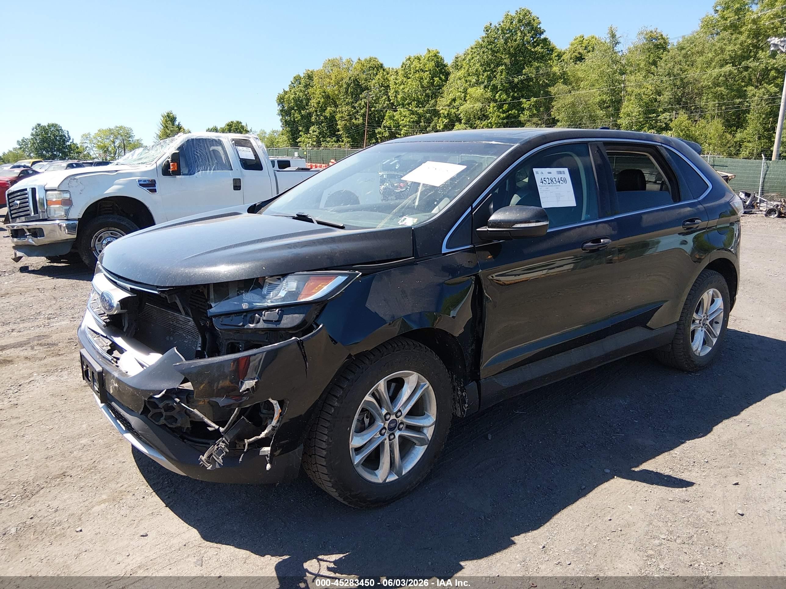 2015 Ford Edge Sel Черный vin: 2FMTK4J88FBB63520