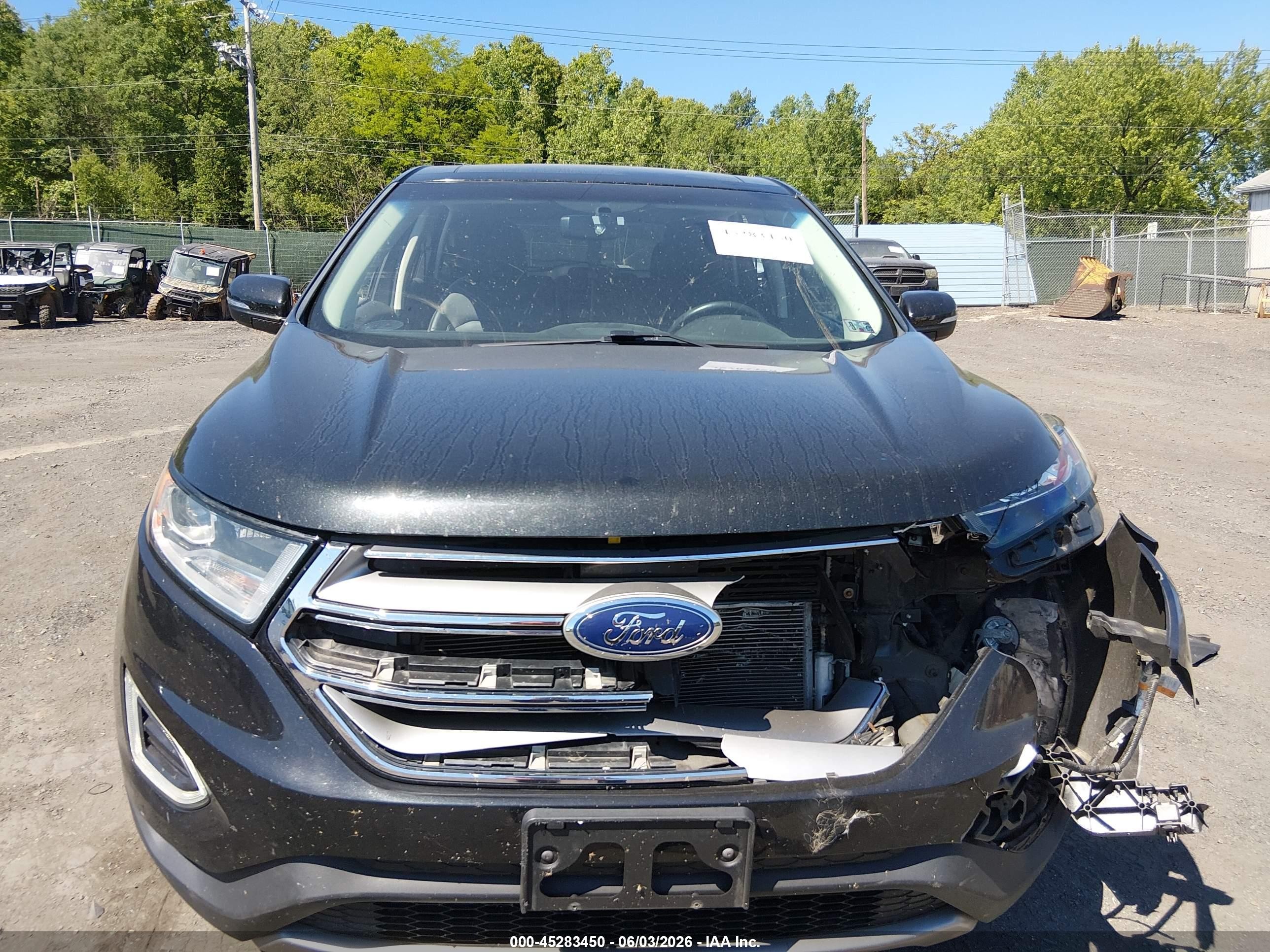 2015 Ford Edge Sel Черный vin: 2FMTK4J88FBB63520