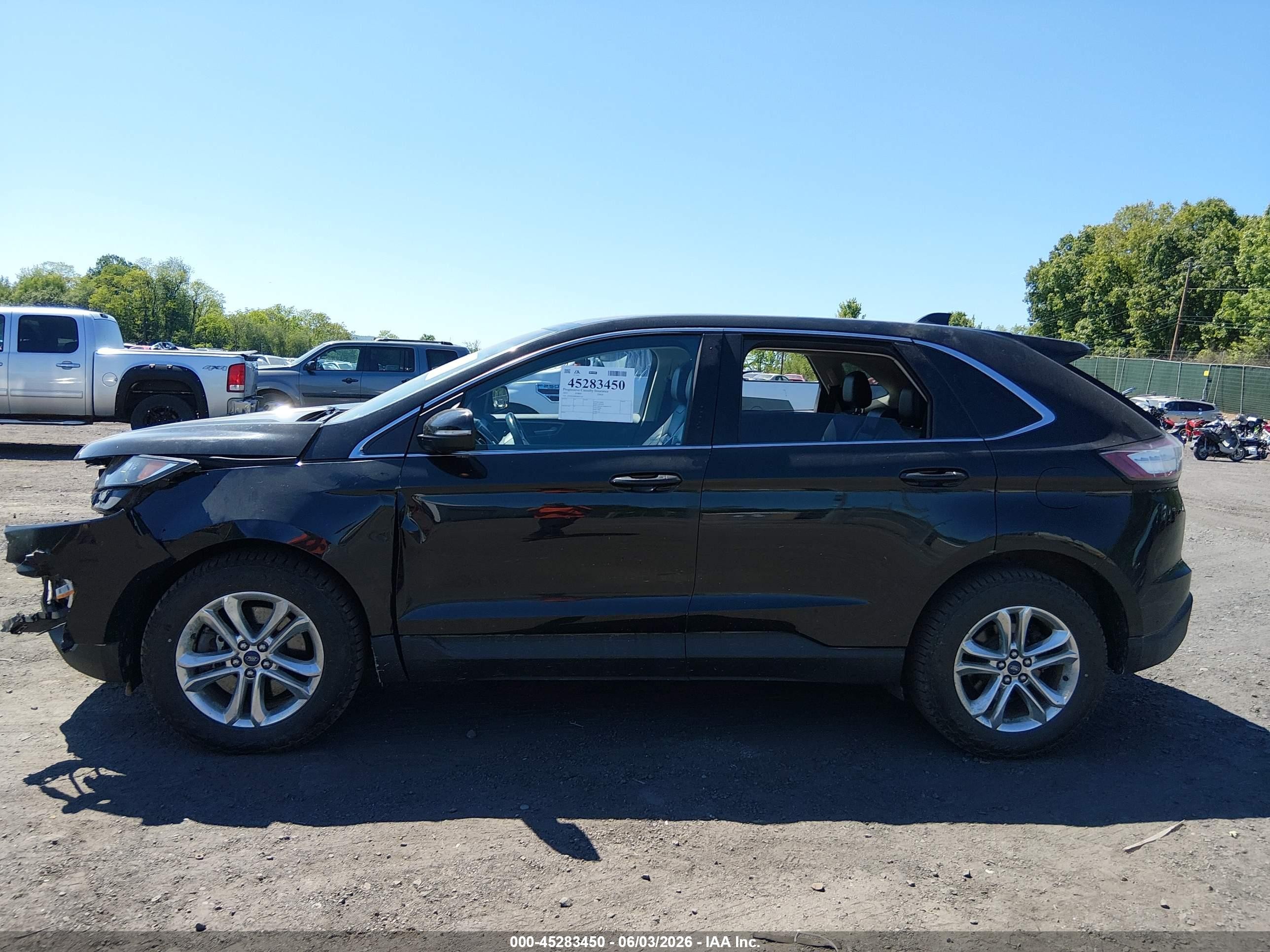 2015 Ford Edge Sel Черный vin: 2FMTK4J88FBB63520