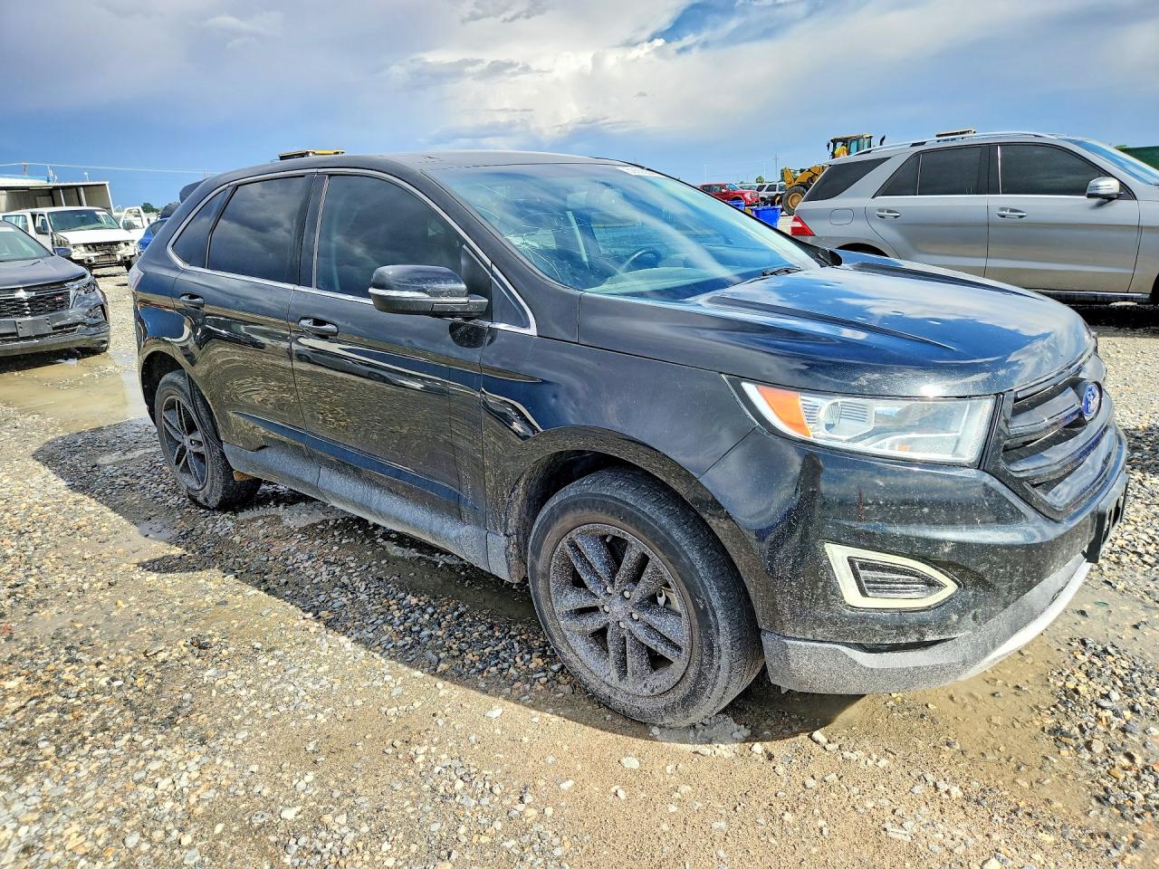 2015 Ford Edge Sel Черный vin: 2FMTK4J88FBB82519