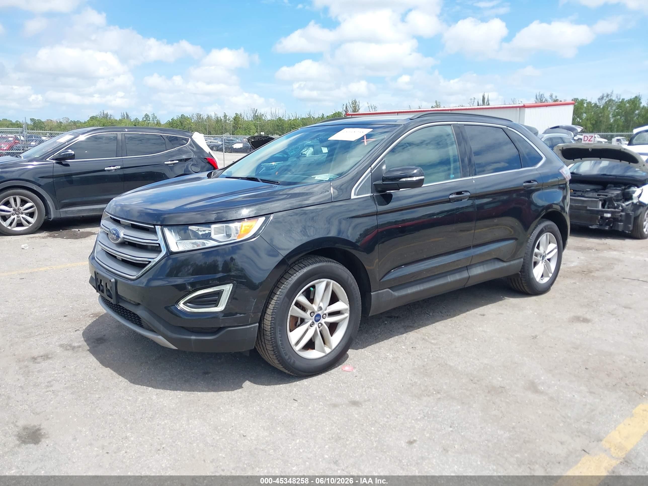 2015 Ford Edge Sel Black vin: 2FMTK4J88FBB84156