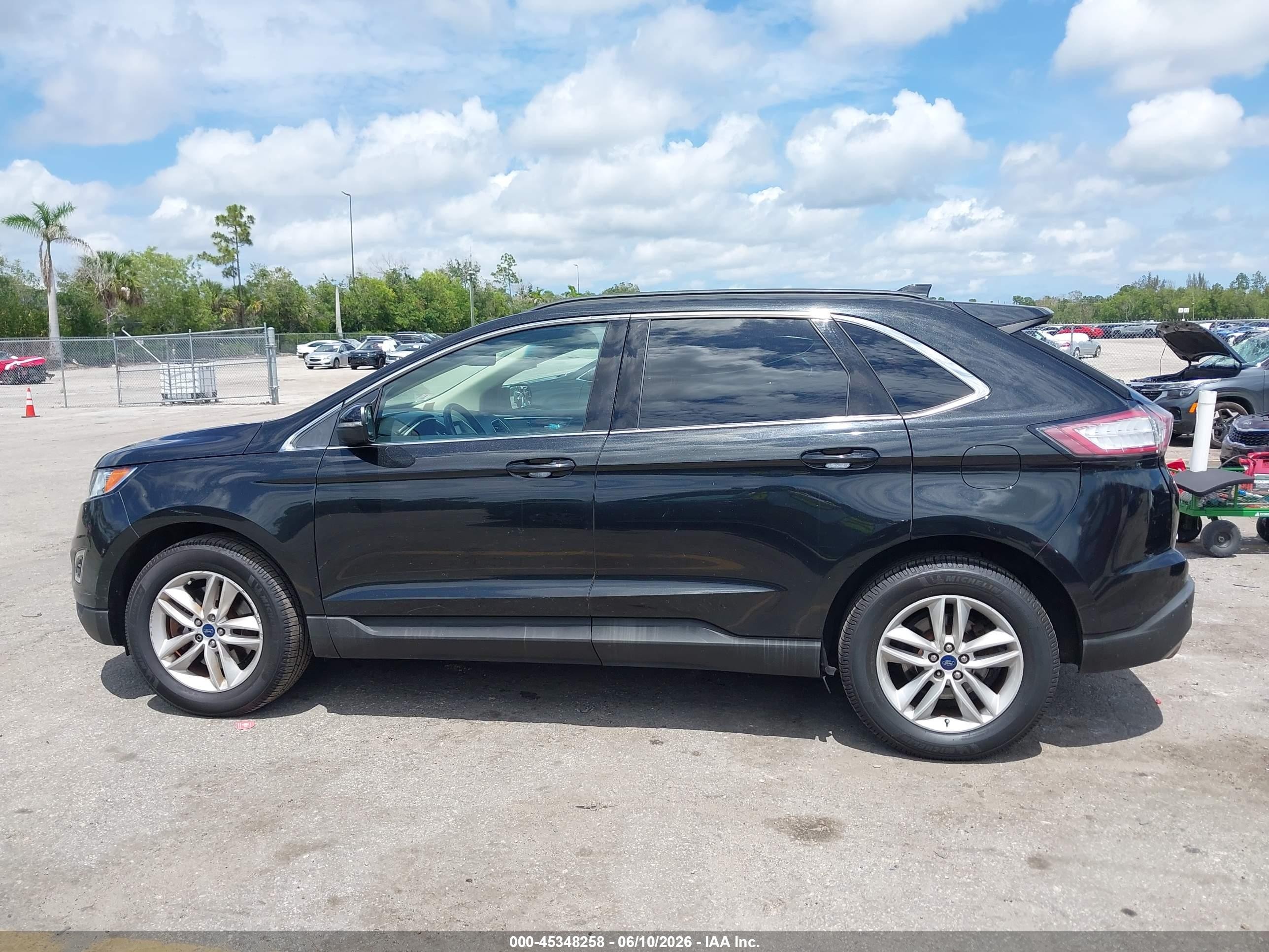 2015 Ford Edge Sel Black vin: 2FMTK4J88FBB84156
