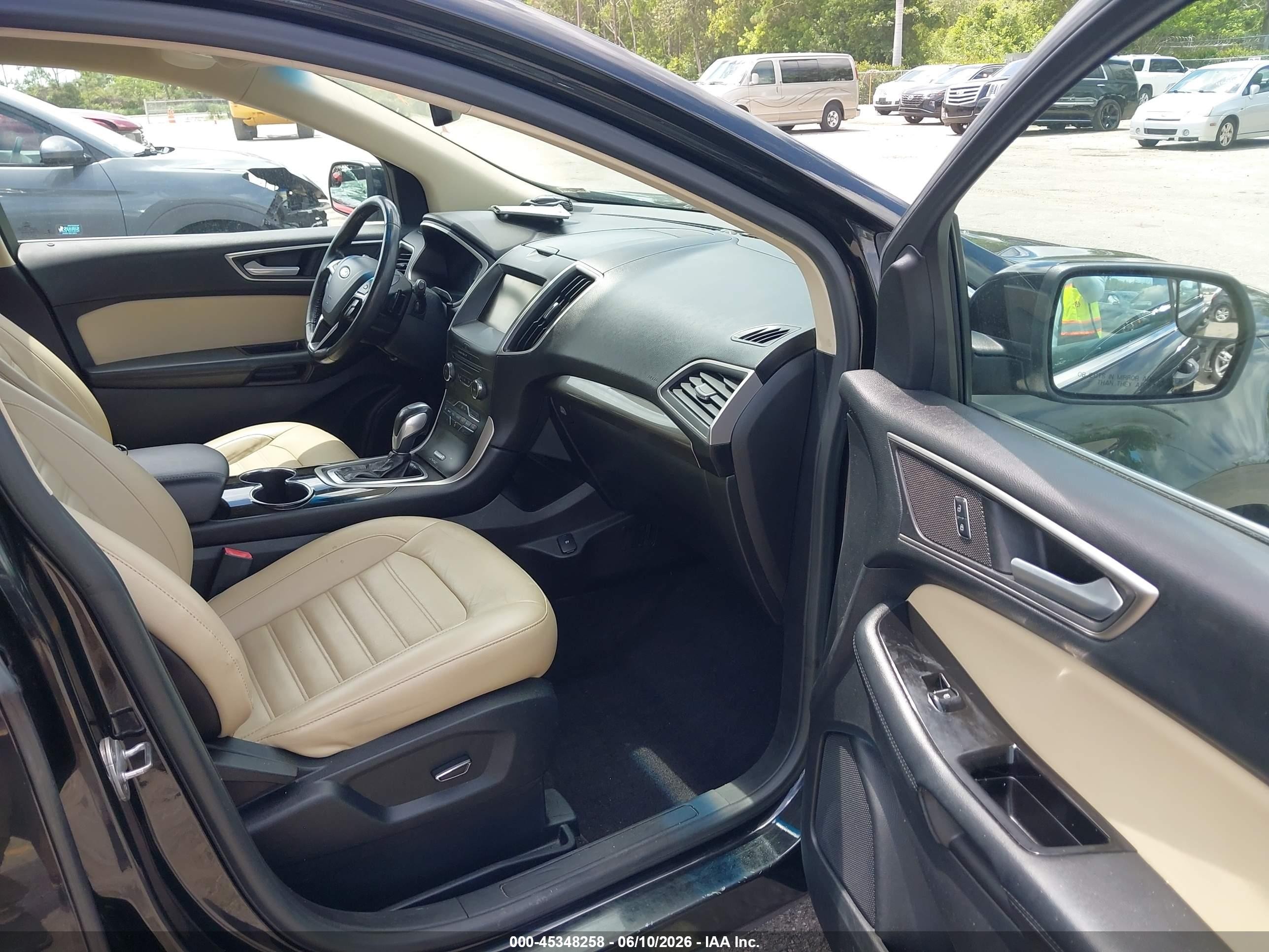 2015 Ford Edge Sel Black vin: 2FMTK4J88FBB84156