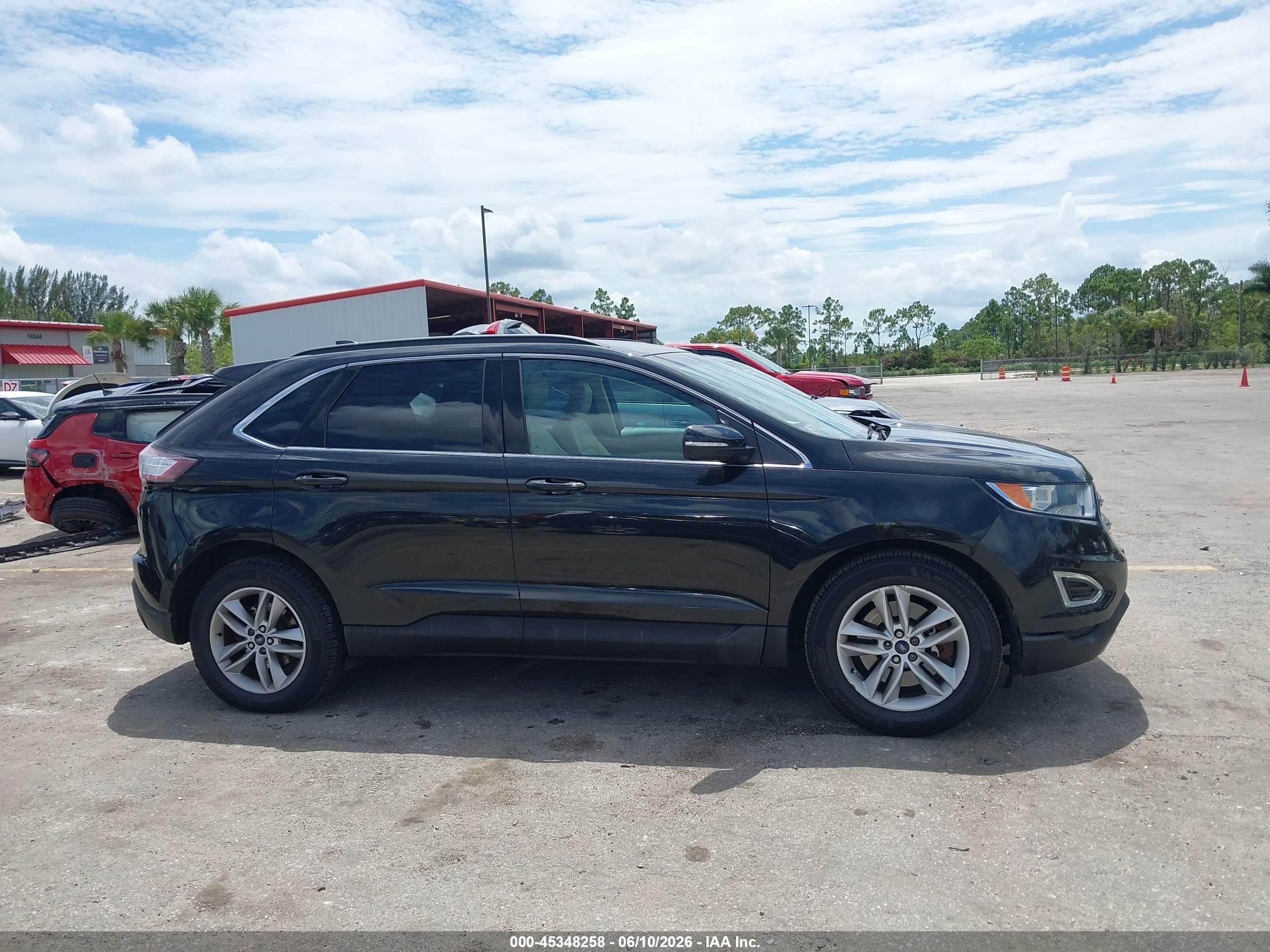 2015 Ford Edge Sel Black vin: 2FMTK4J88FBB84156