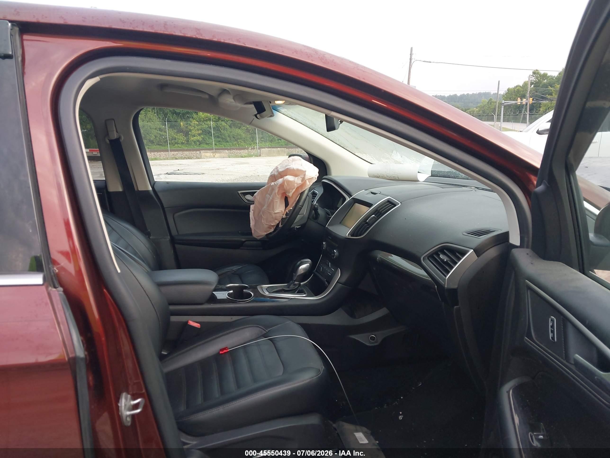2015 Ford Edge Sel Бордовый vin: 2FMTK4J89FBB33216