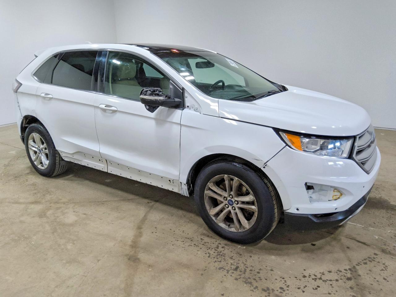 2015 Ford Edge Sel White vin: 2FMTK4J89FBC18508