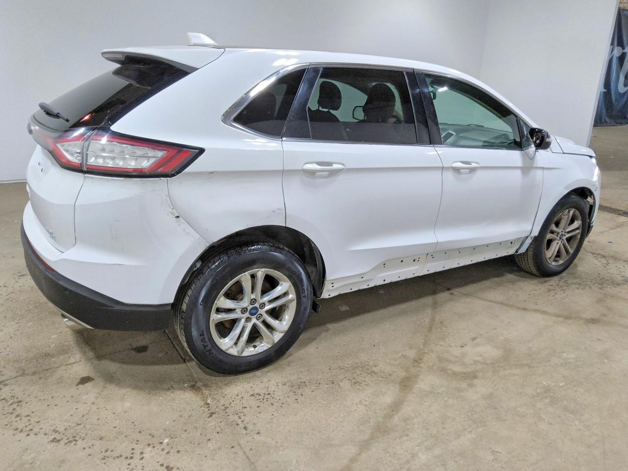 2015 Ford Edge Sel White vin: 2FMTK4J89FBC18508