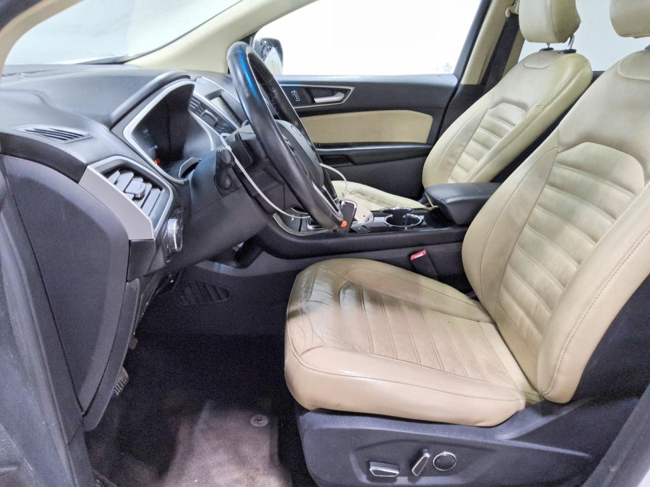 2015 Ford Edge Sel White vin: 2FMTK4J89FBC18508
