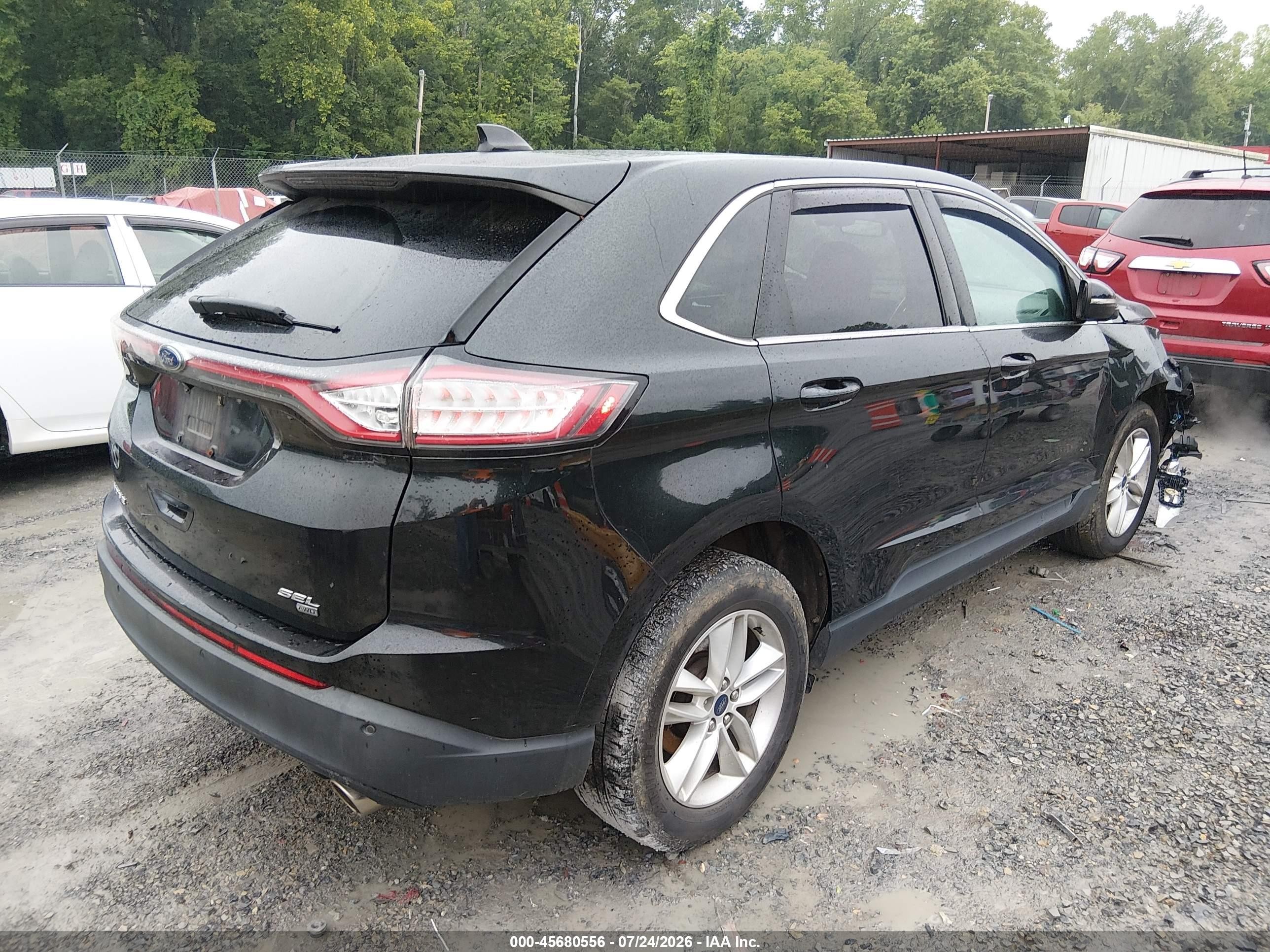 2015 Ford Edge Sel Black vin: 2FMTK4J89FBC18640