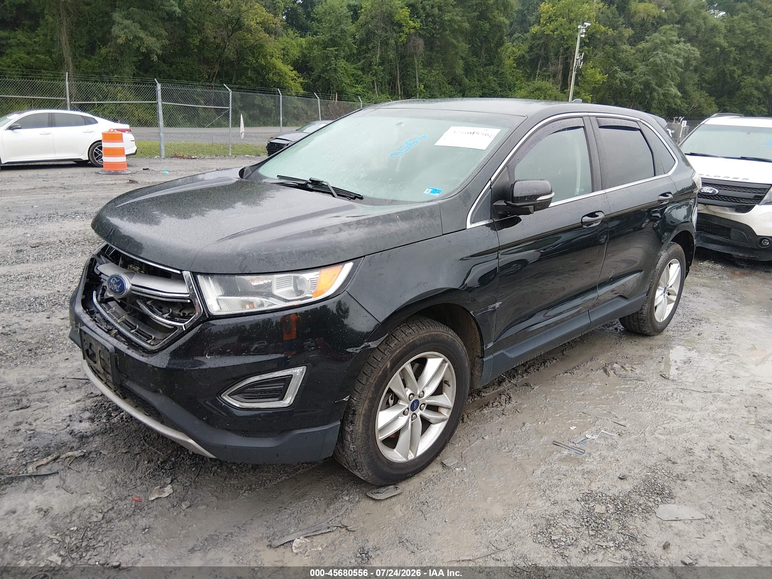 2015 Ford Edge Sel Black vin: 2FMTK4J89FBC18640