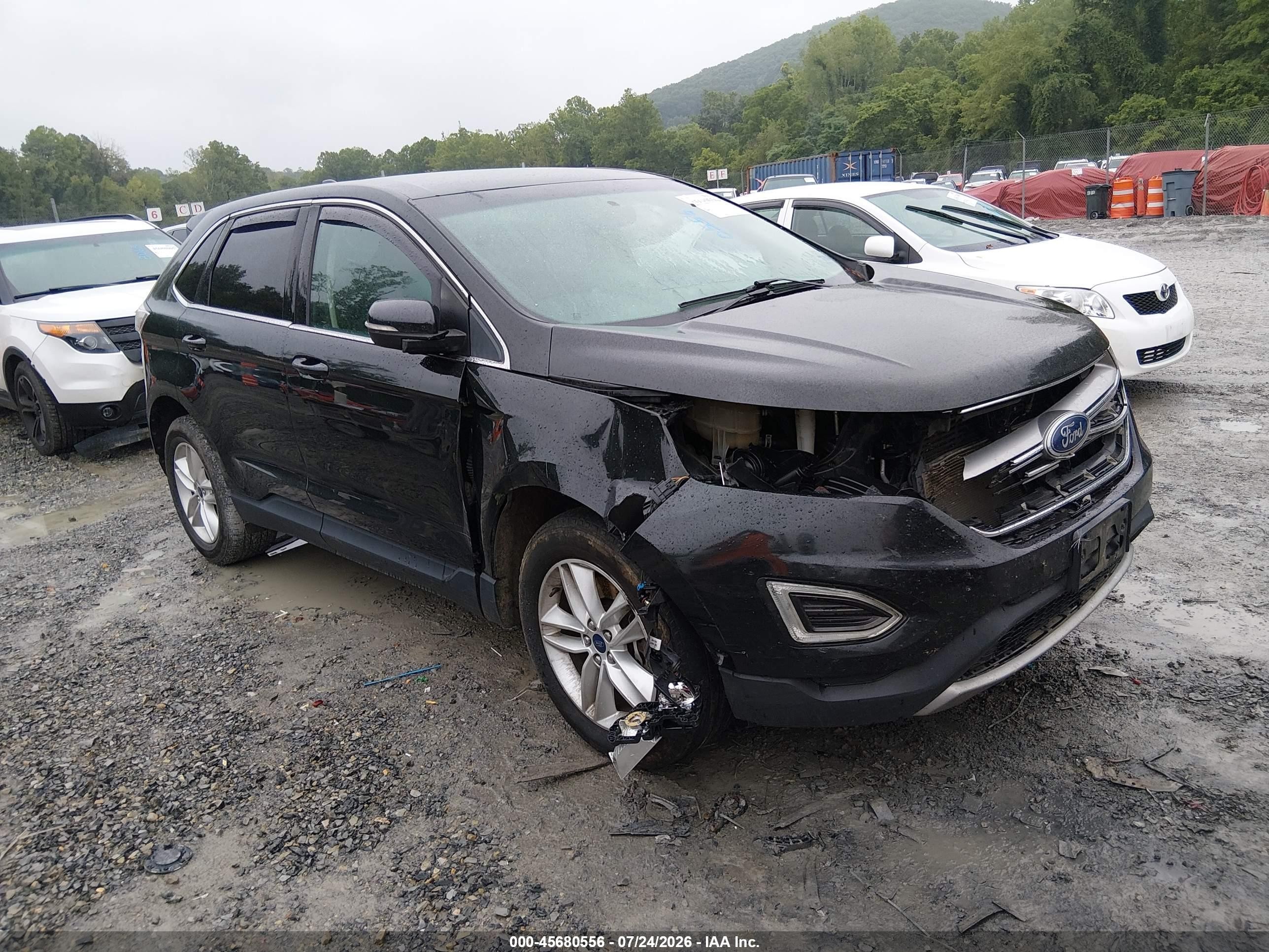2015 Ford Edge Sel Black vin: 2FMTK4J89FBC18640