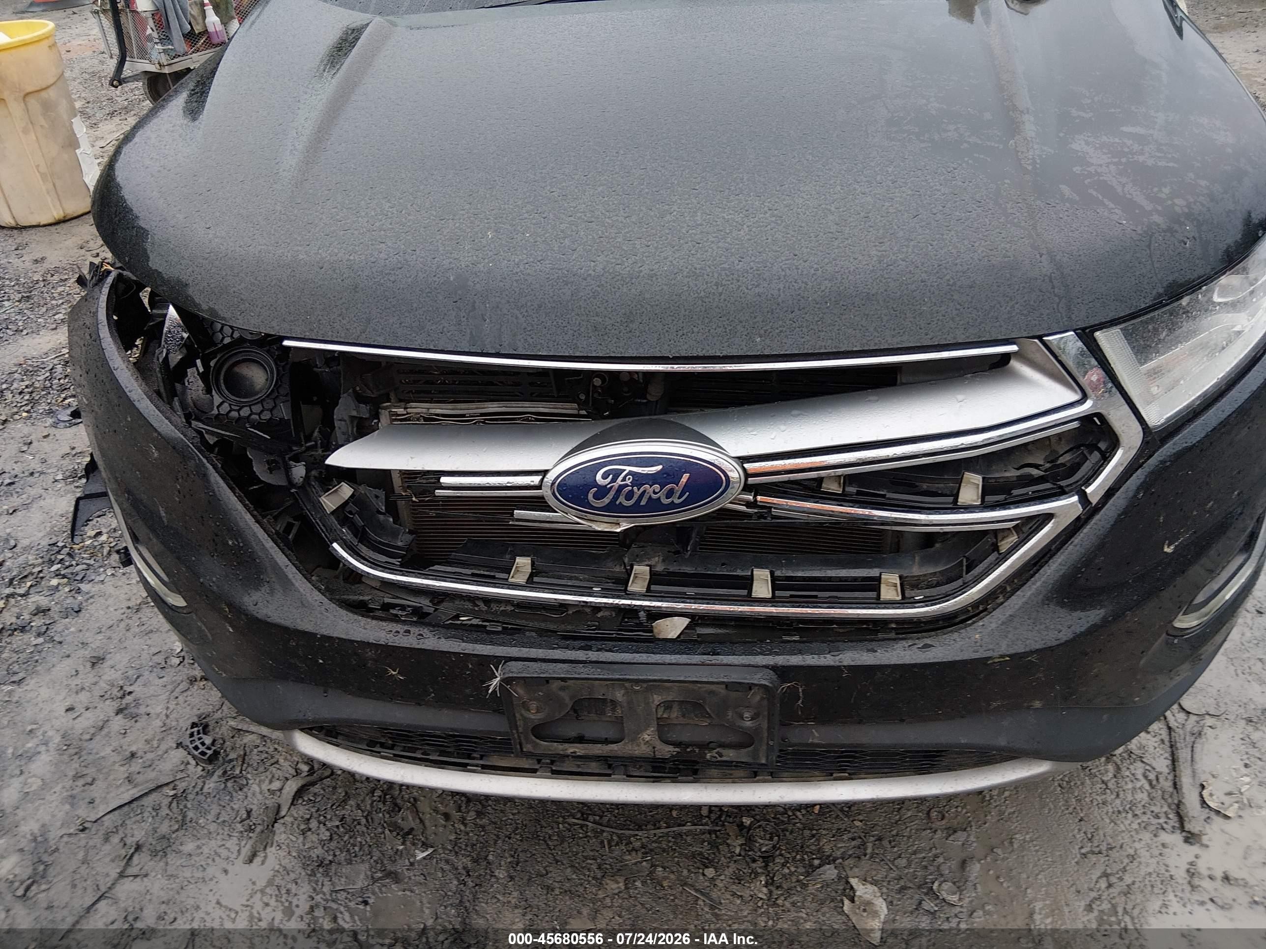 2015 Ford Edge Sel Black vin: 2FMTK4J89FBC18640