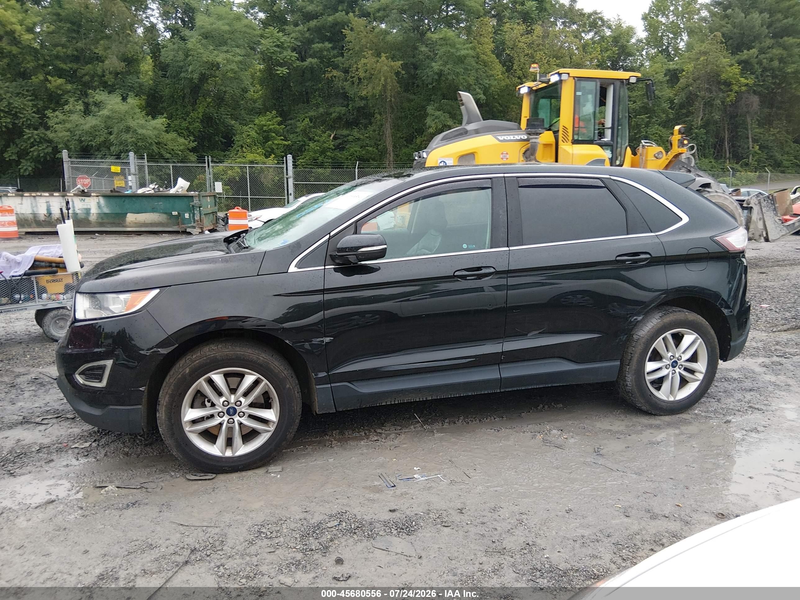 2015 Ford Edge Sel Black vin: 2FMTK4J89FBC18640