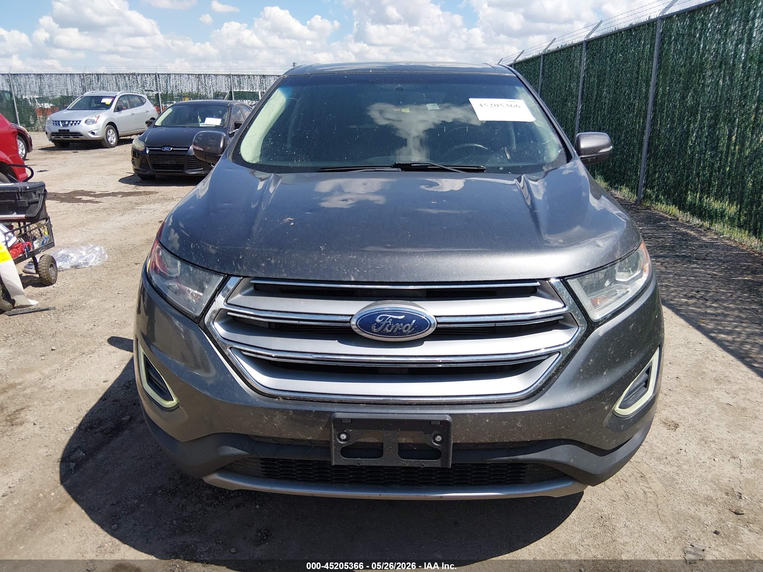 2015 Ford Edge Sel Gray vin: 2FMTK4J8XFBB16862