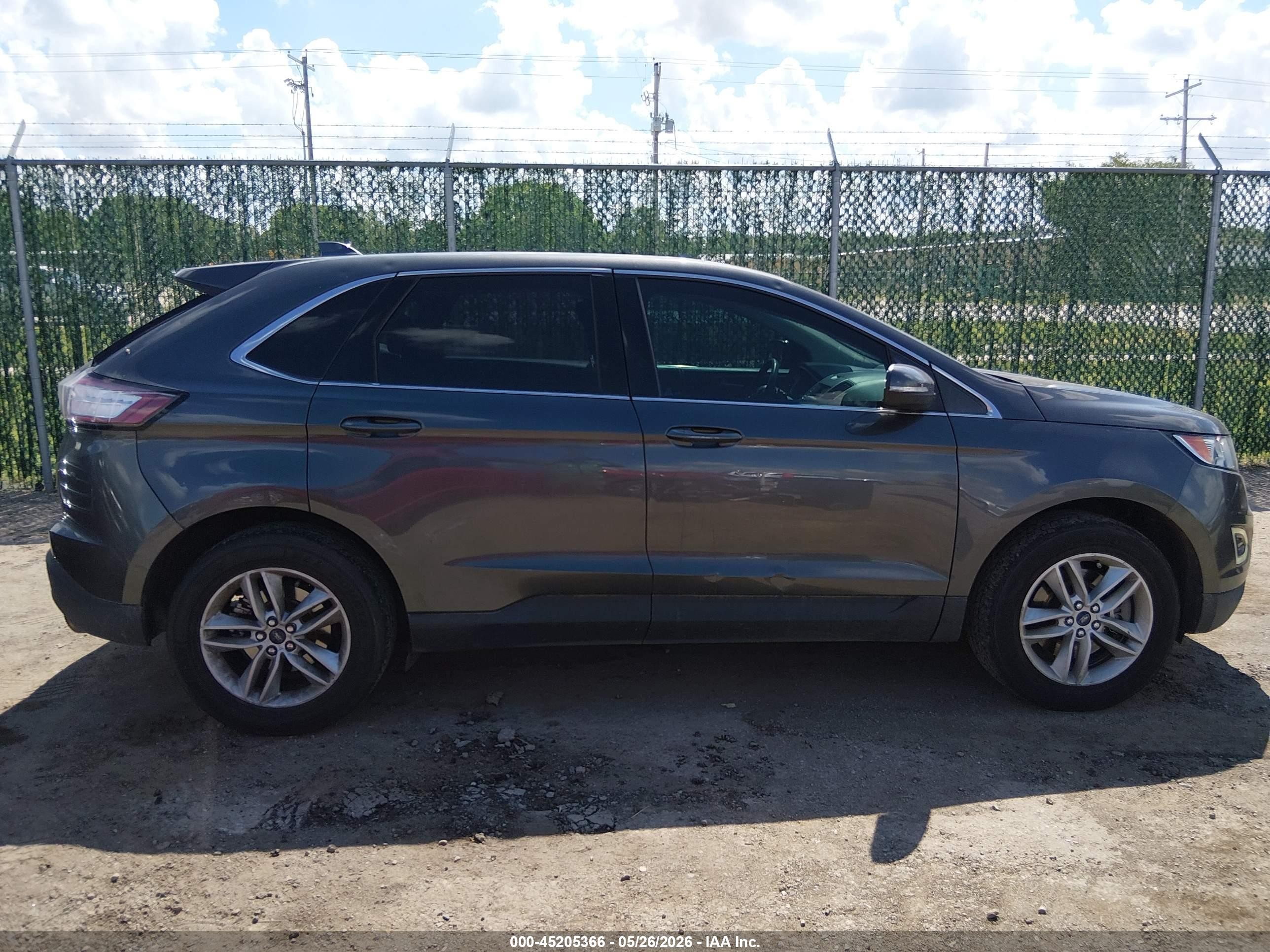 2015 Ford Edge Sel Gray vin: 2FMTK4J8XFBB16862