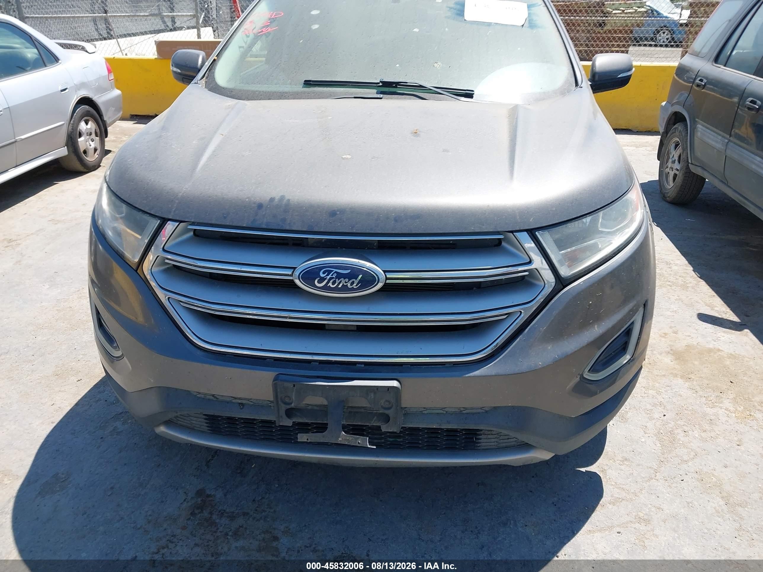 2015 Ford Edge Sel Gray vin: 2FMTK4J8XFBB22399