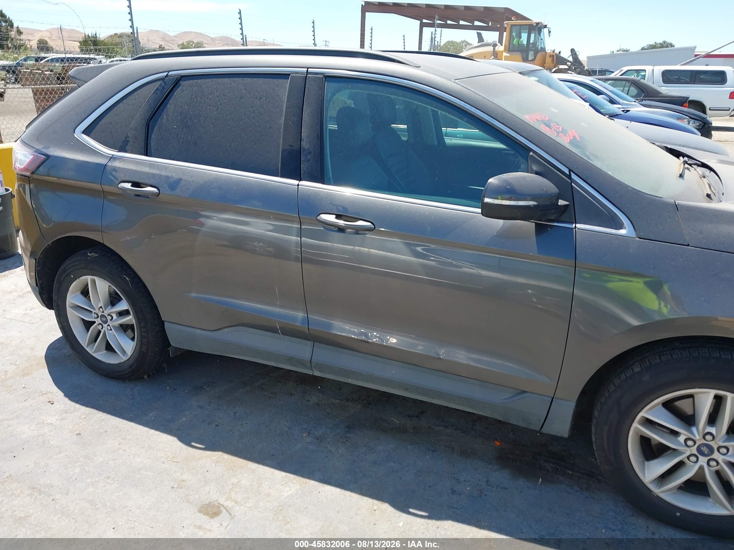 2015 Ford Edge Sel Gray vin: 2FMTK4J8XFBB22399